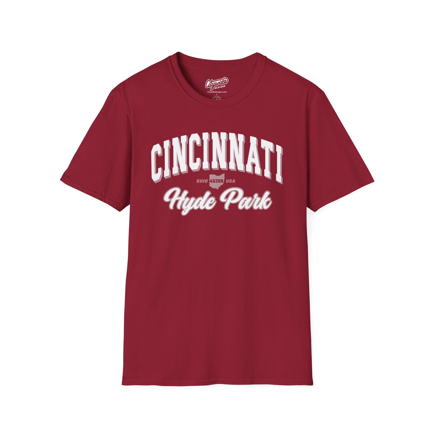 Hyde Park Script Tee – Cincinnati Varsity 45208 Ohio