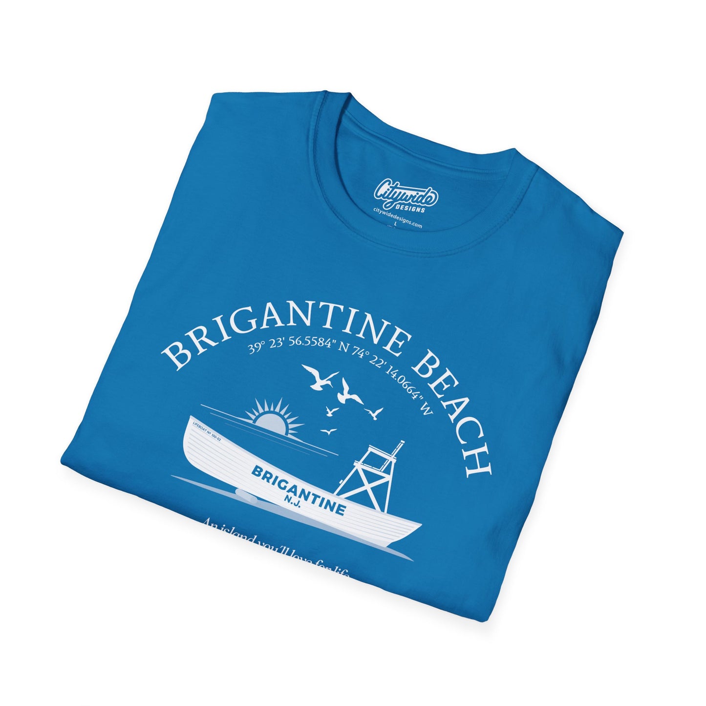 Brigantine, NJ, Beach Patrol Boat, An Island You'll Love For Life T-Shirt