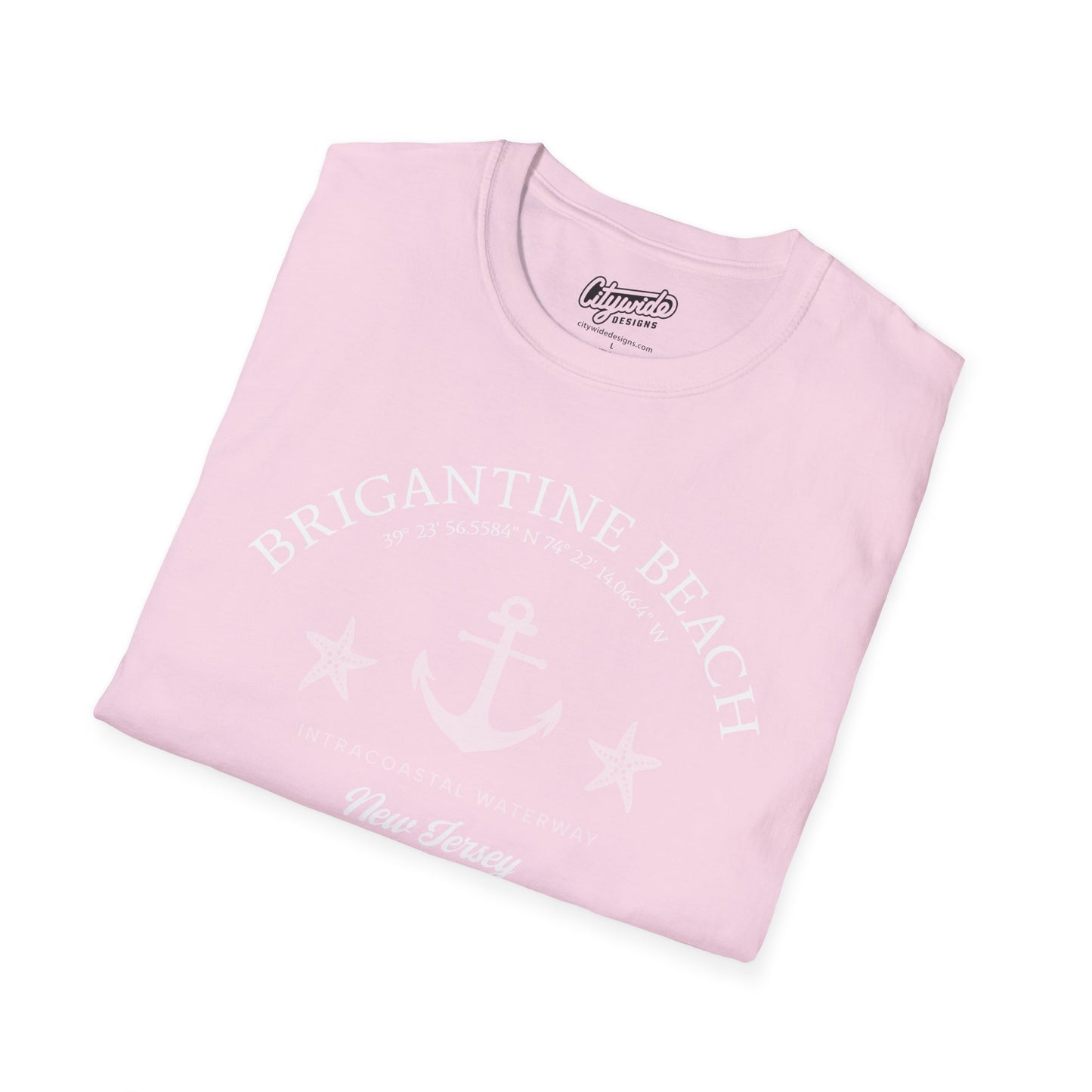 Brigantine Island, New Jersey Starfish and Anchor T-Shirt
