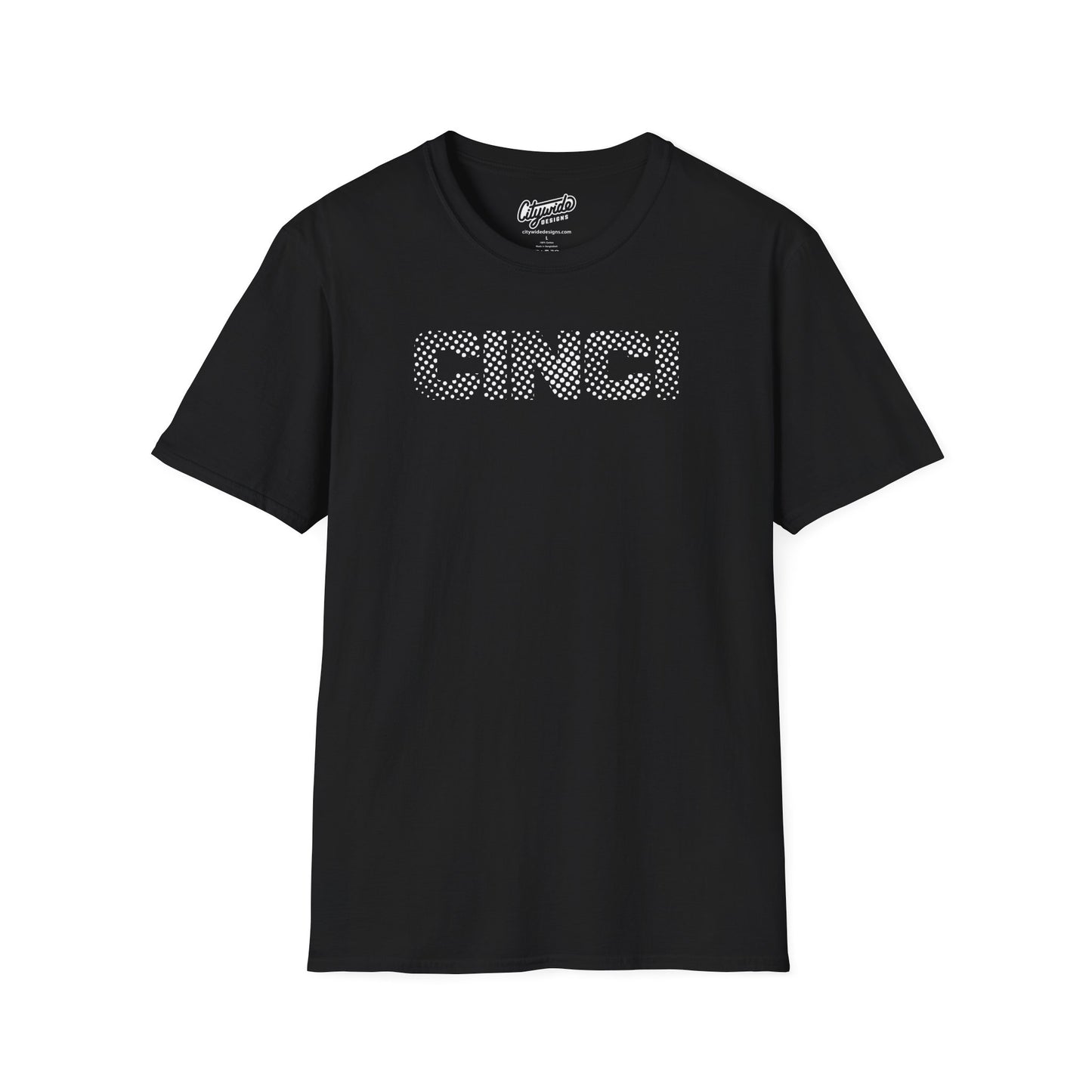 CINCI Created From Halftone Dots, Pop Art l Design Graphic Tee