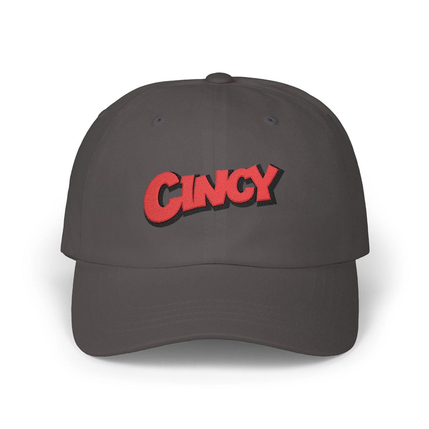 Cincy Jungle Pop Cap – Embroidered Script Baseball Hat (Cincinnati Fan)