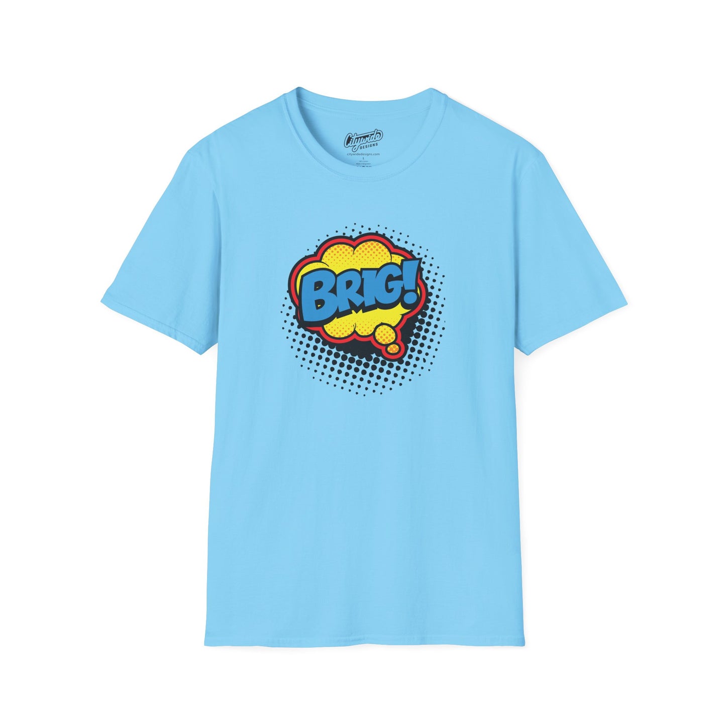 Brig in Pop Art Comic Word Bubble Graphic Tee with Halftone Dots