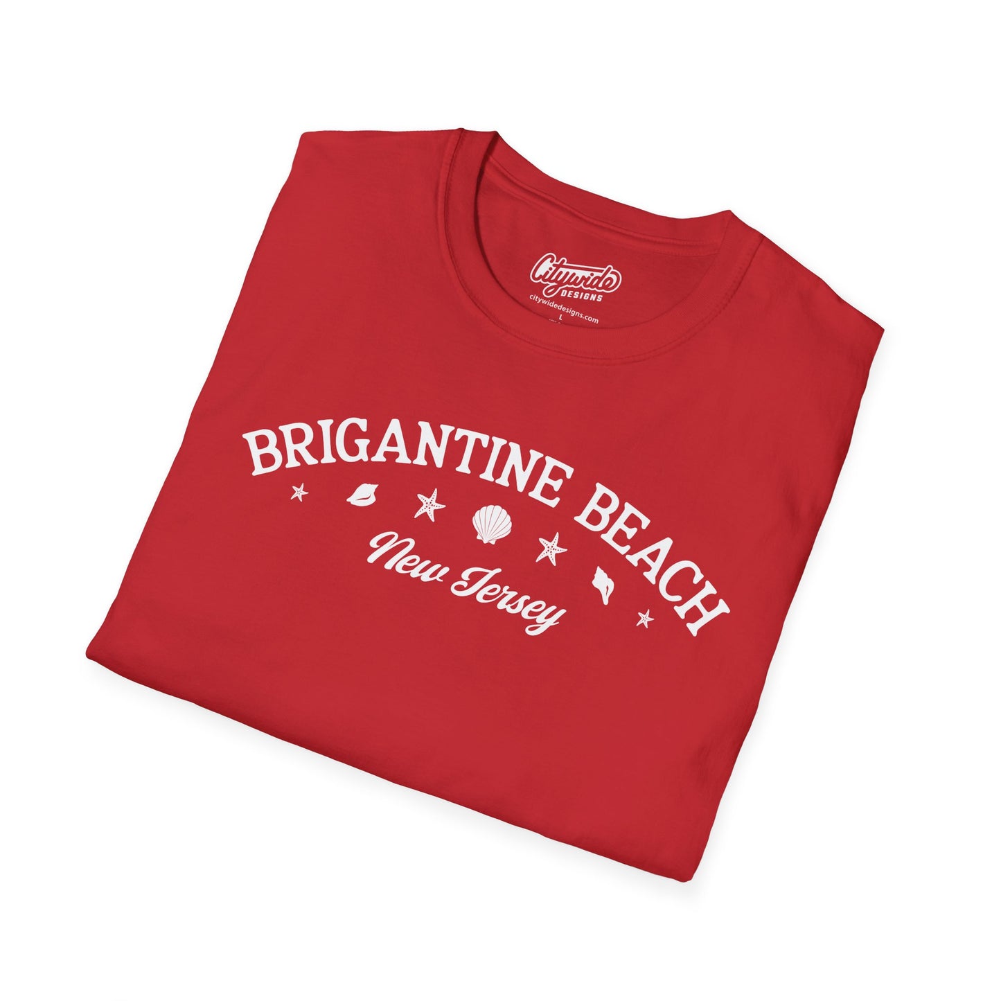 Brigantine Beach, New Jersey Shells And Stars On Arch T-Shirt