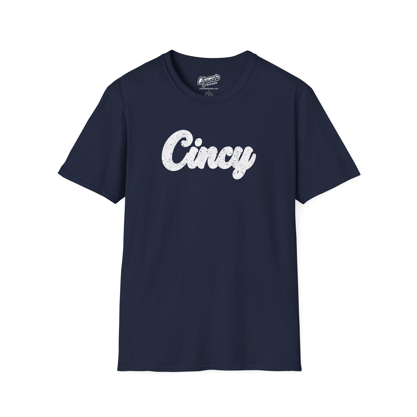 Cincy Grunge Look T-shirt - Retro, Weathered Look