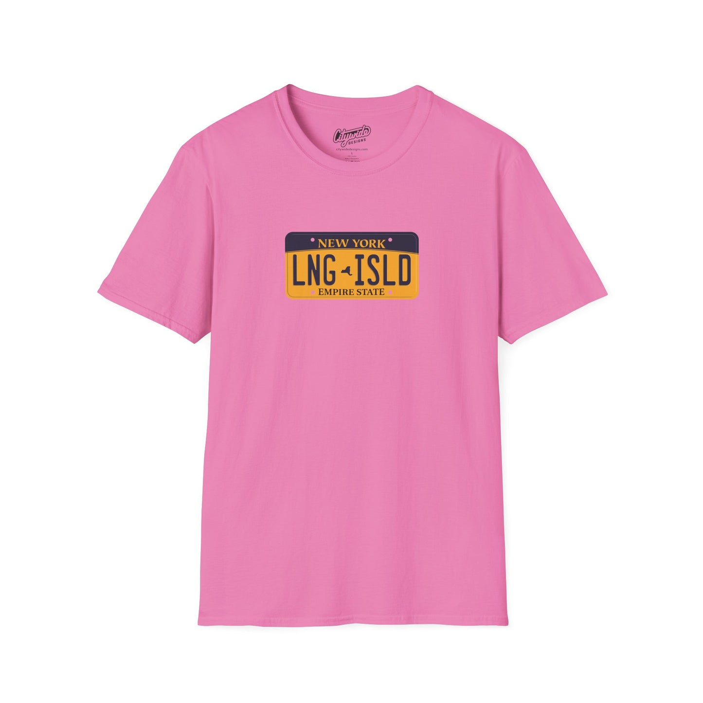 New York License Plate Graphic Tee with Lng Isld Text T-Shirt