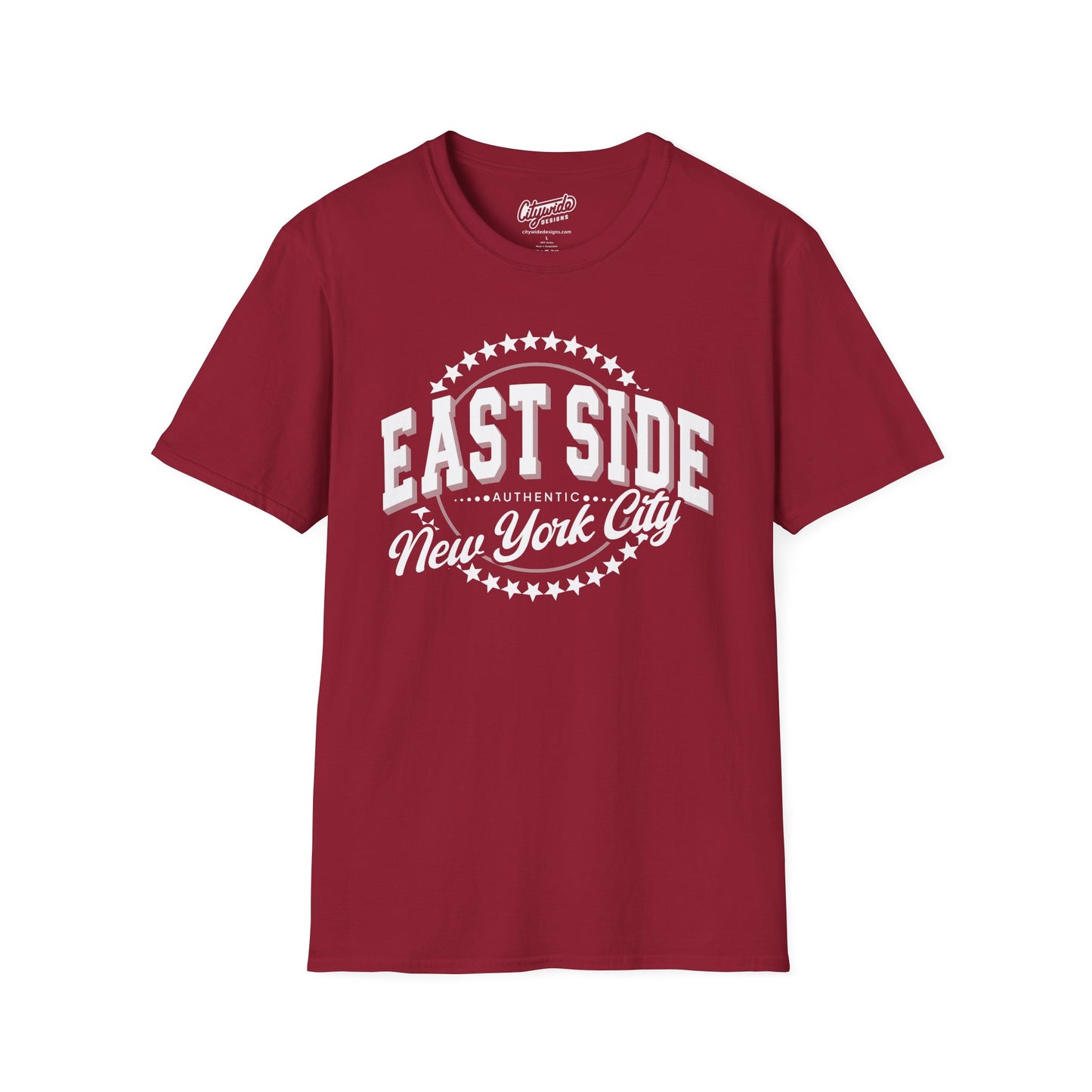 East Side, New York City Graphic Tee with Circle of Stars