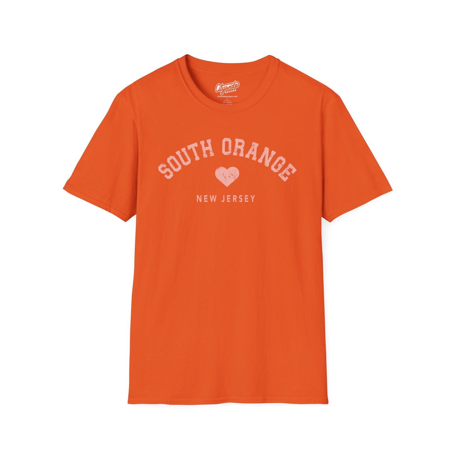 South Orange, NJ T-Shirt with Heart, Faded, Distressed Look