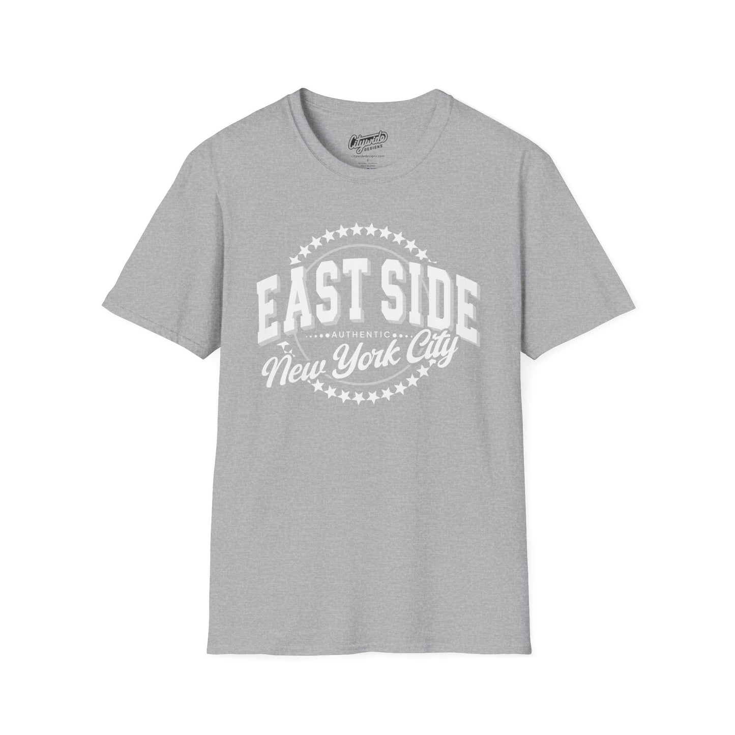 East Side, New York City Graphic Tee with Circle of Stars
