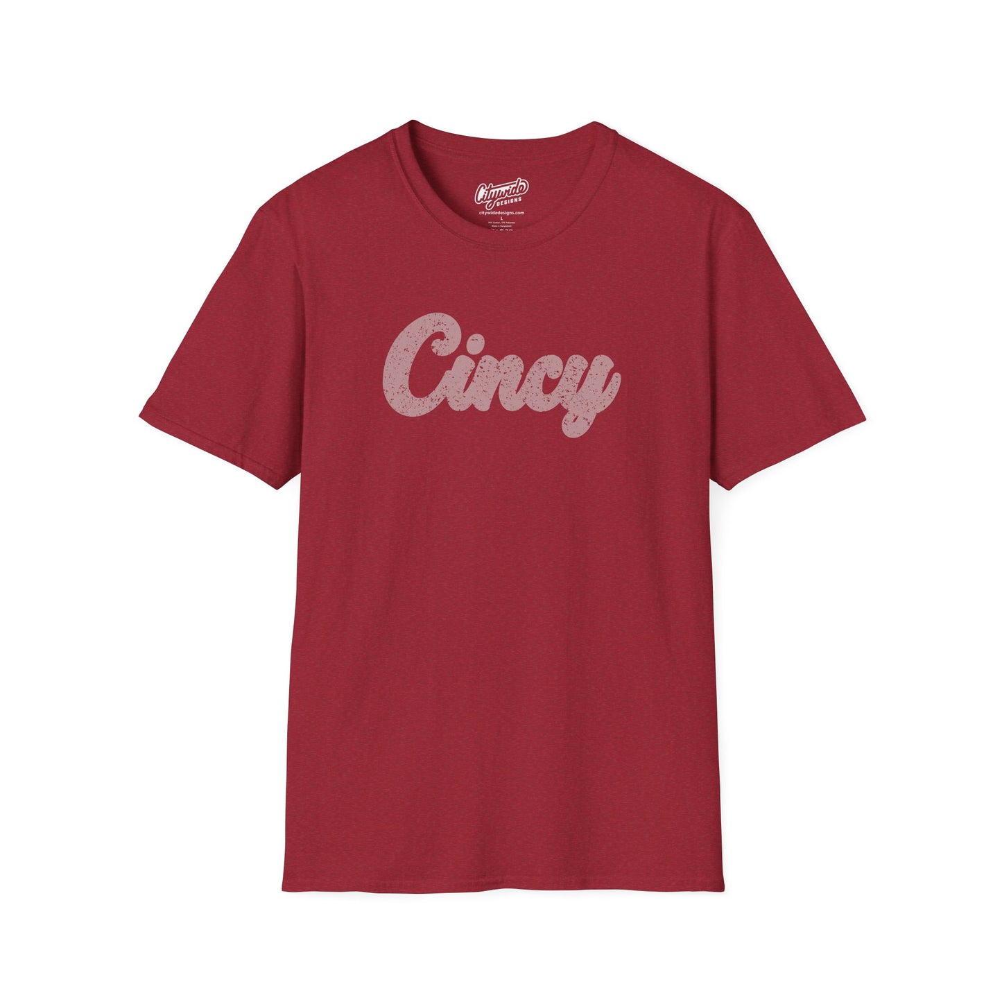 Cincy Grunge Tee – Ghosted White Cincinnati Style Shirt
