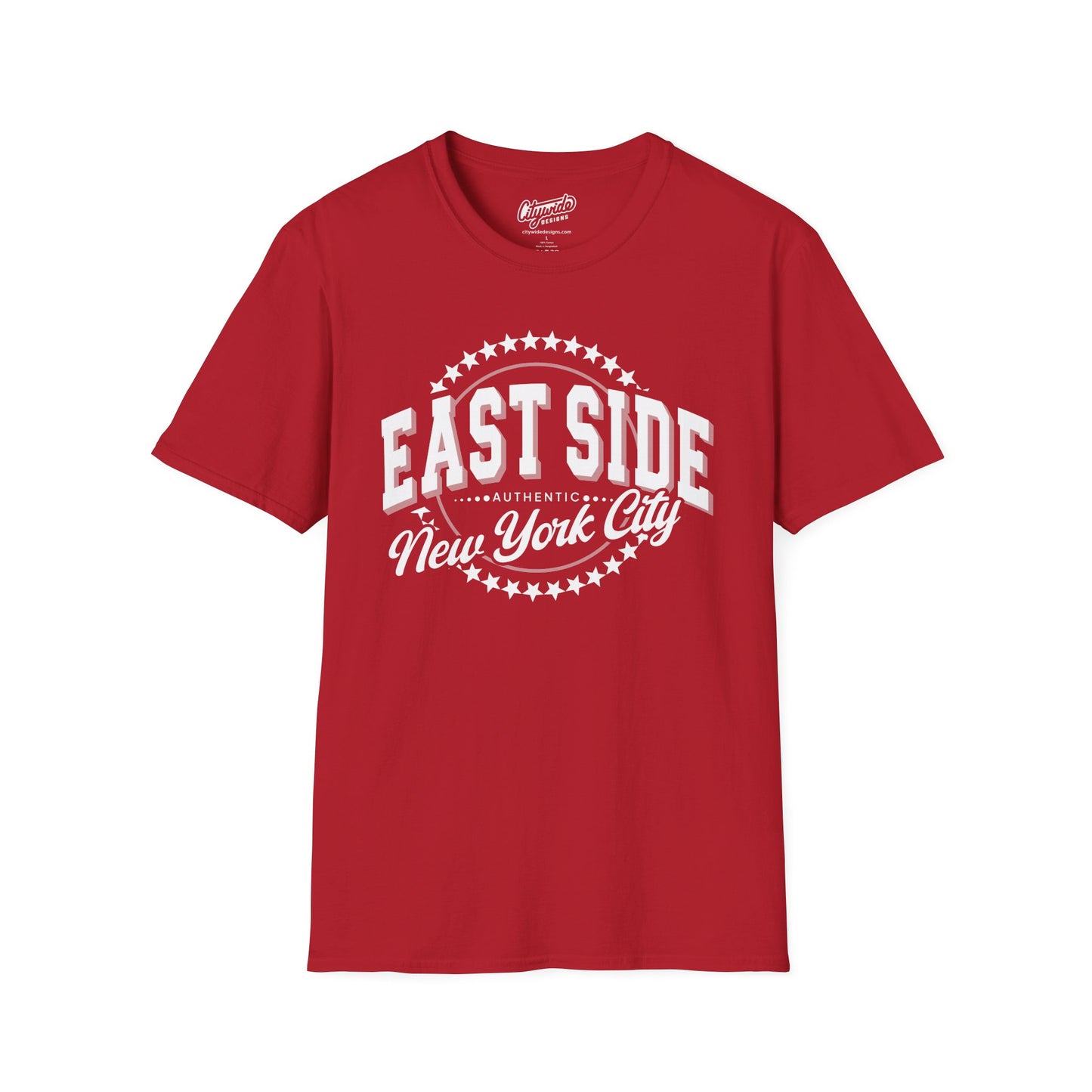 East Side, New York City Graphic Tee with Circle of Stars