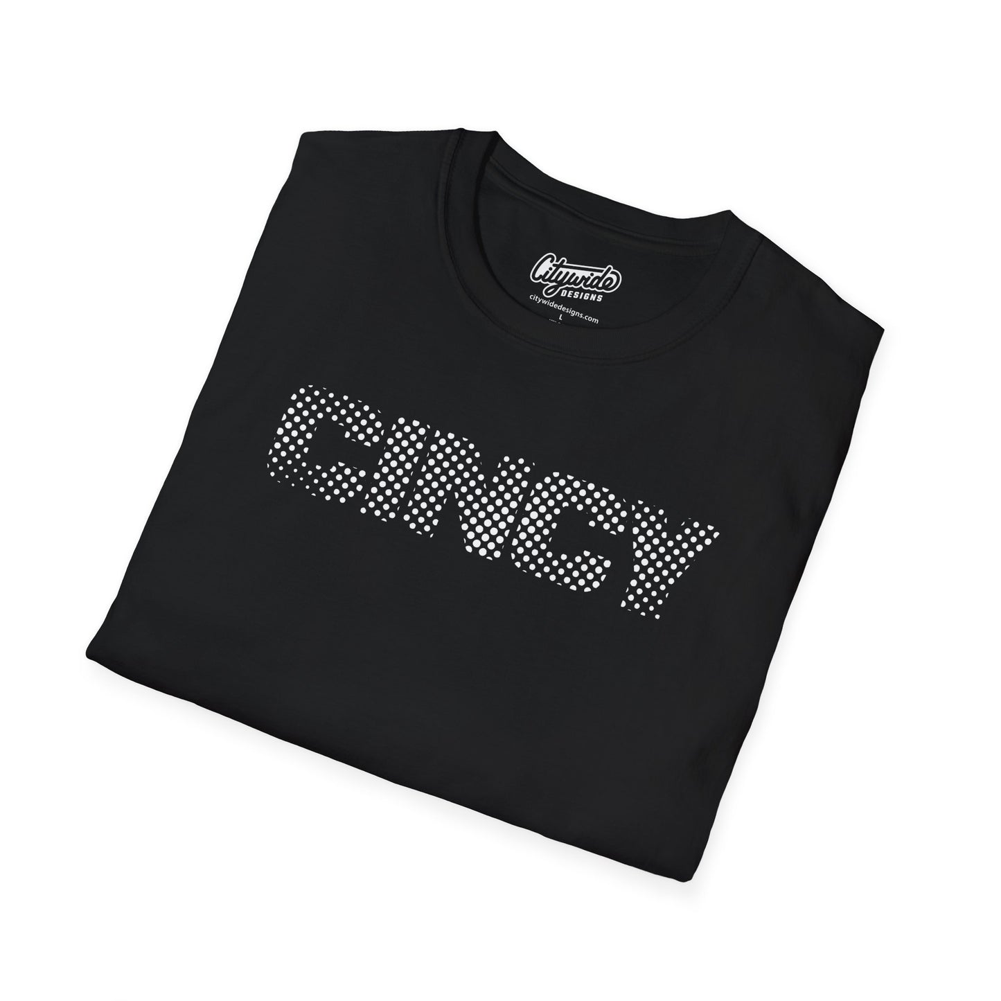 CINCY Pop Art Design Graphic Tee Created From Halftone Dots