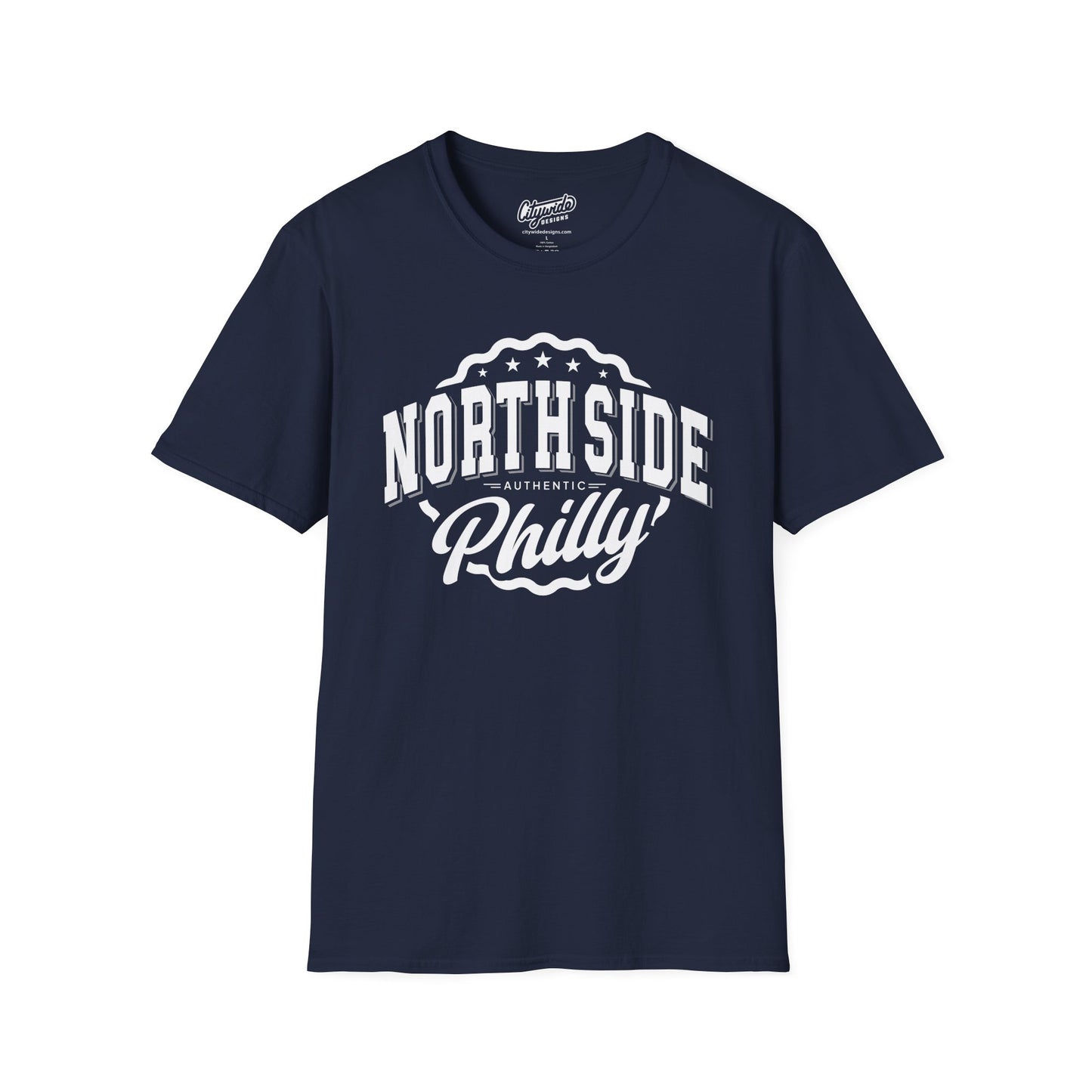North Side Philly Graphic Tee with Stars & Ribbon, Philadelphia Pride