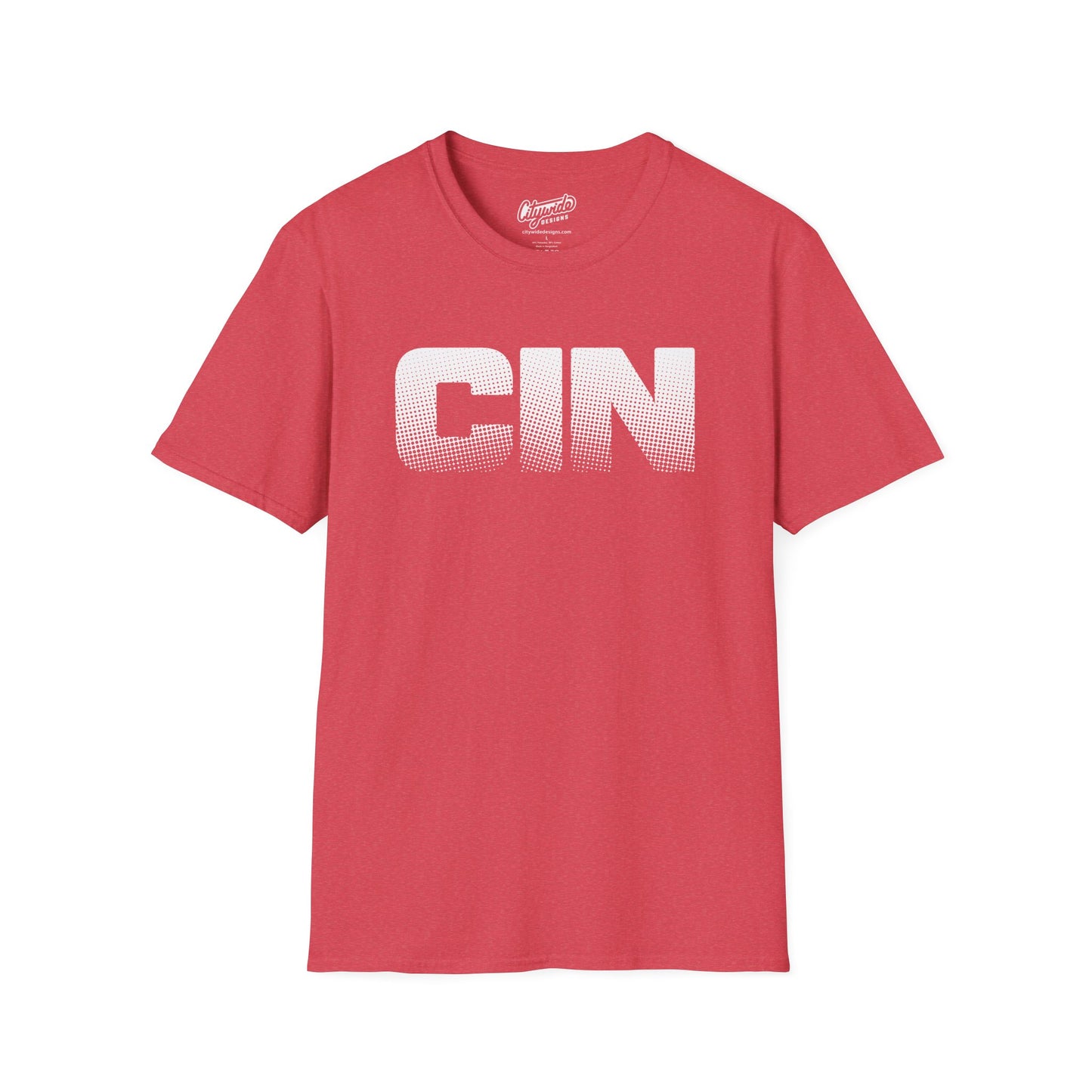 CIN Pop Art Graphic Tee Design Using Halftone Dots