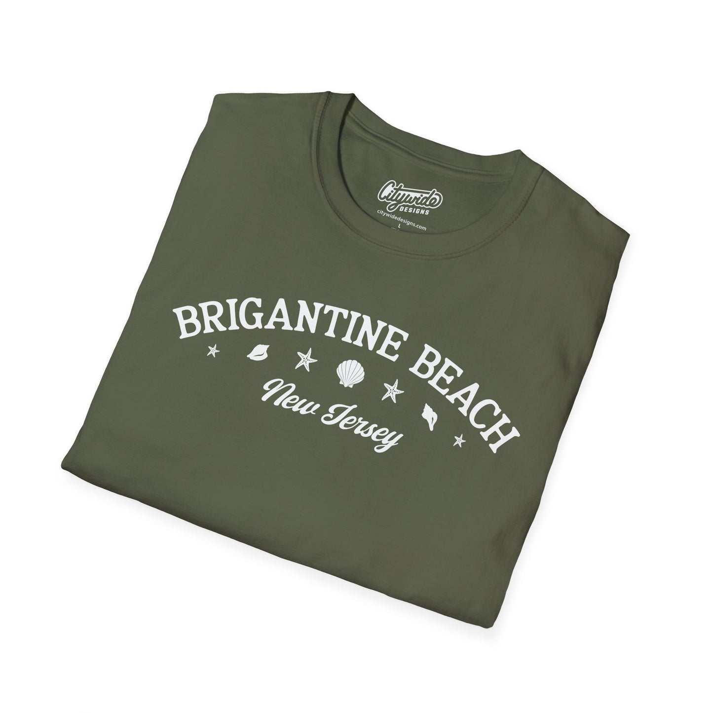 Brigantine Beach, New Jersey Shells And Stars On Arch T-Shirt