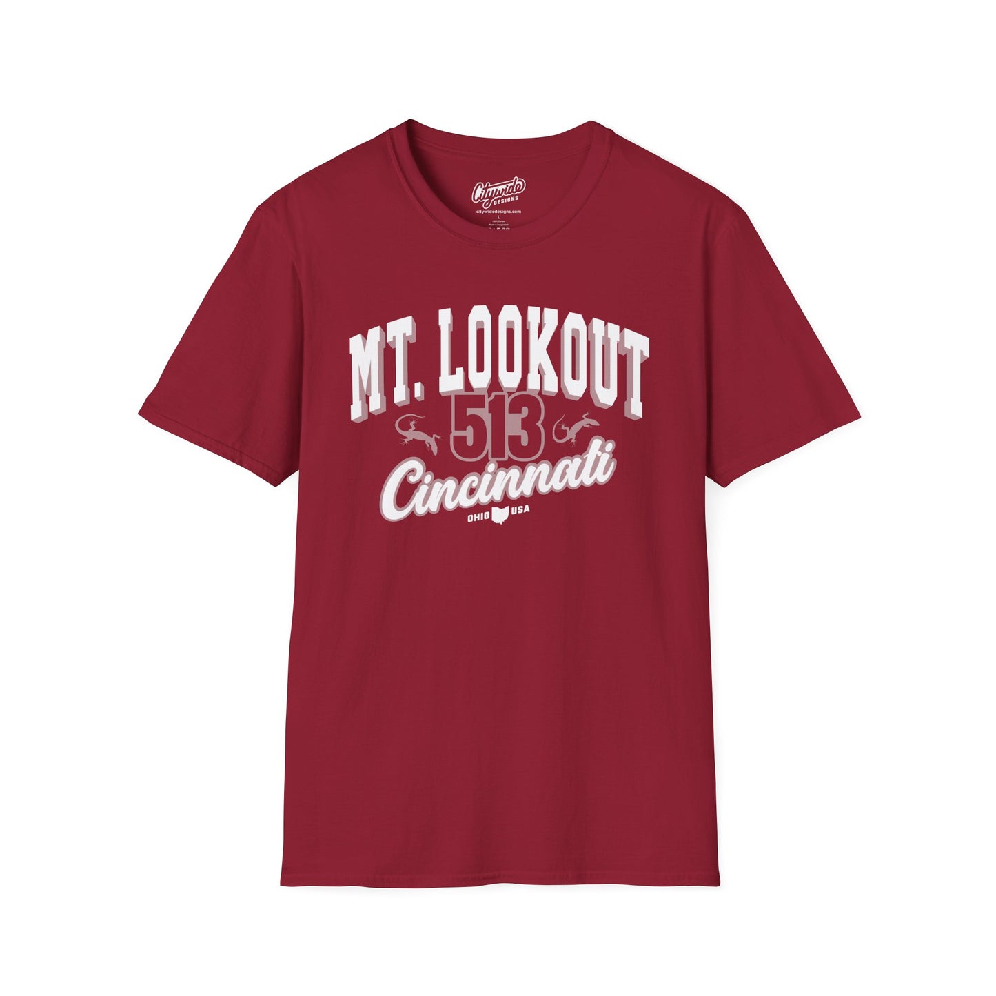 Mt. Lookout Cincinnati T-Shirt – 513, Lizards Neighborhood Tee