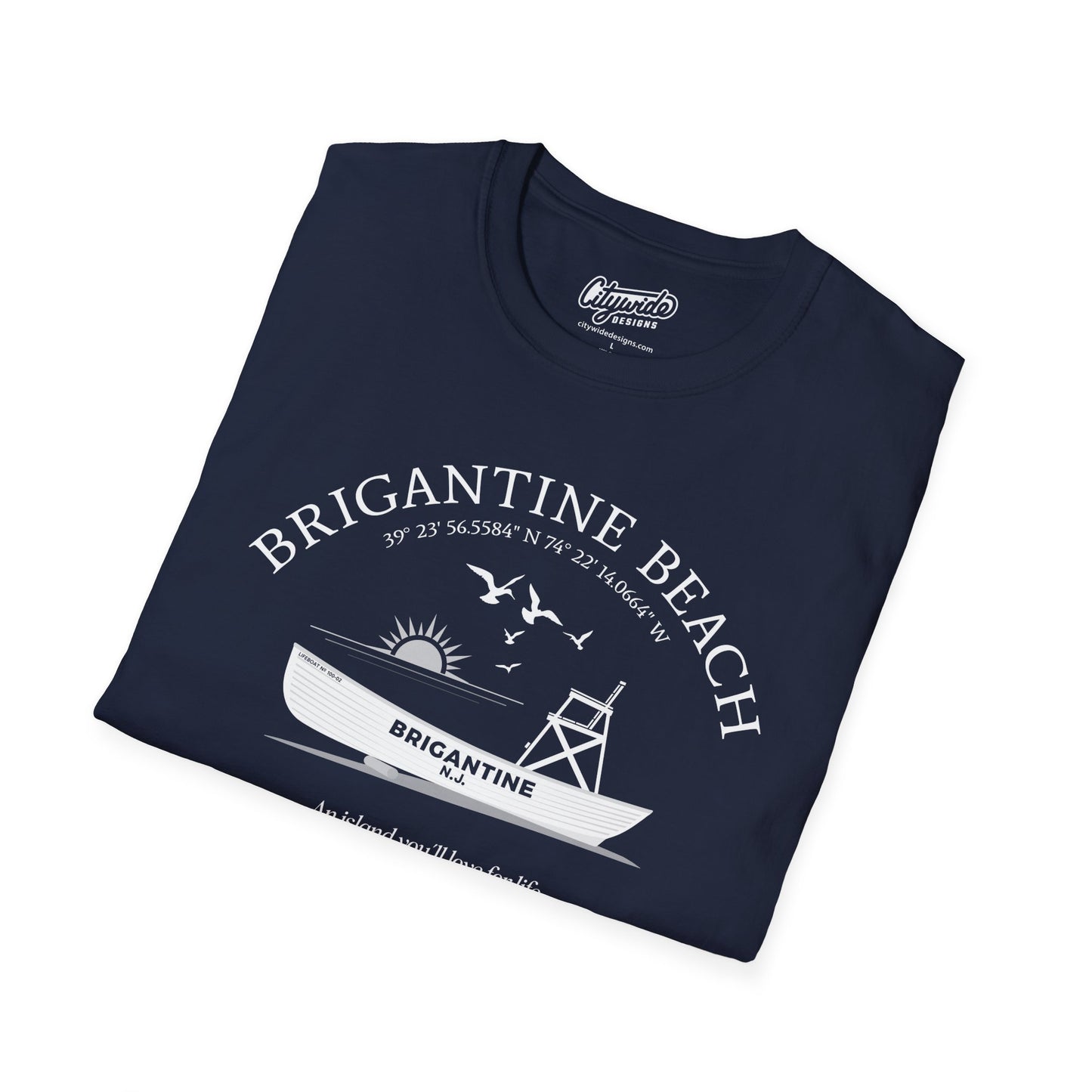 Brigantine, NJ, Beach Patrol Boat, An Island You'll Love For Life T-Shirt