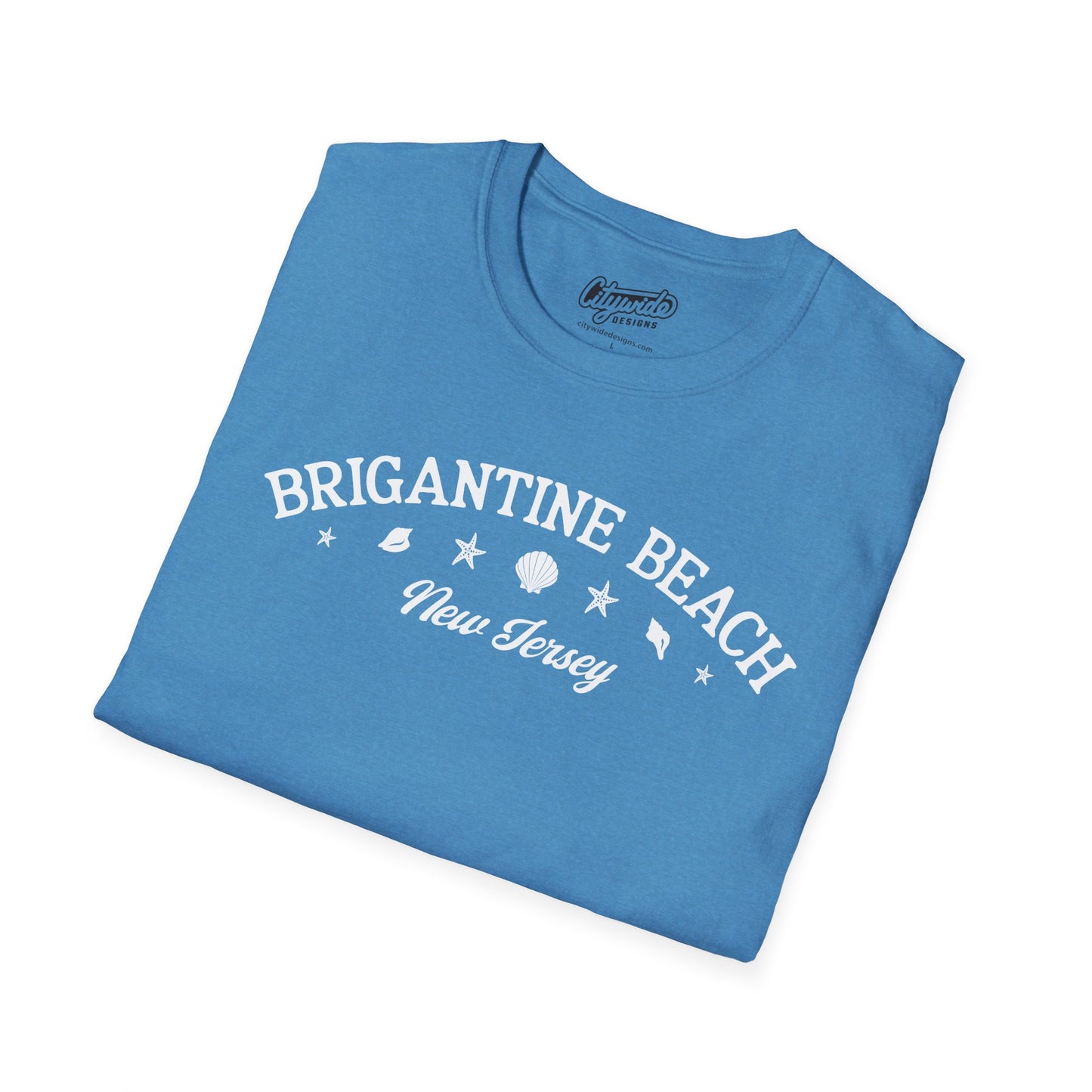 Brigantine Beach, New Jersey Shells And Stars On Arch T-Shirt