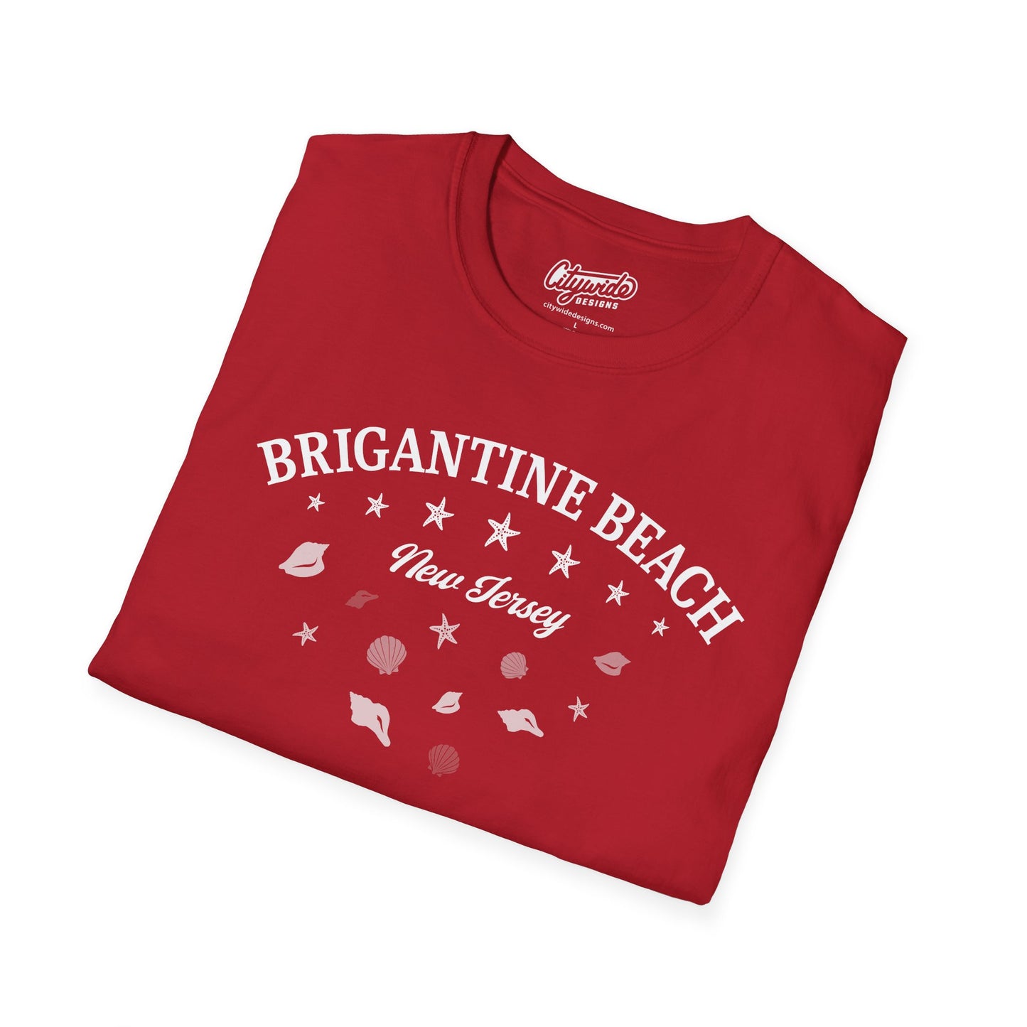 Brigantine Beach New Jersey Seashells And Stars T-Shirt