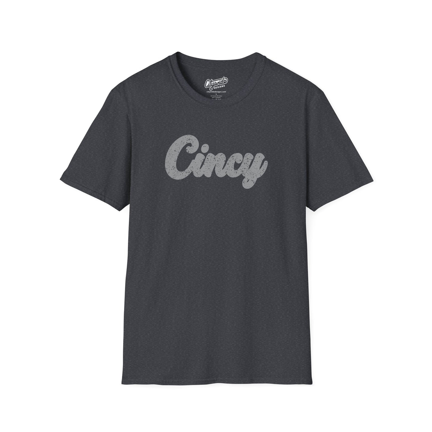 Cincy Grunge Tee – Ghosted White Cincinnati Style Shirt