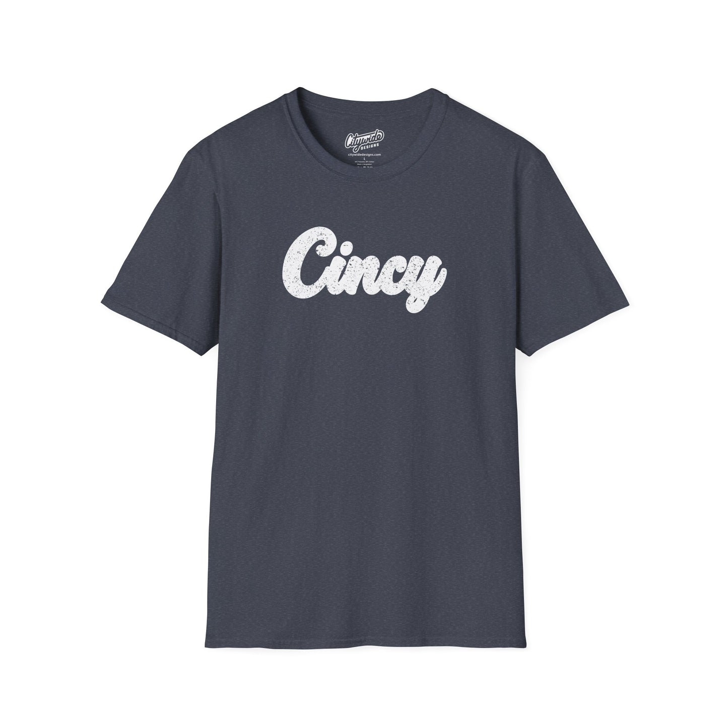 Cincy Grunge Look T-shirt - Retro, Weathered Look