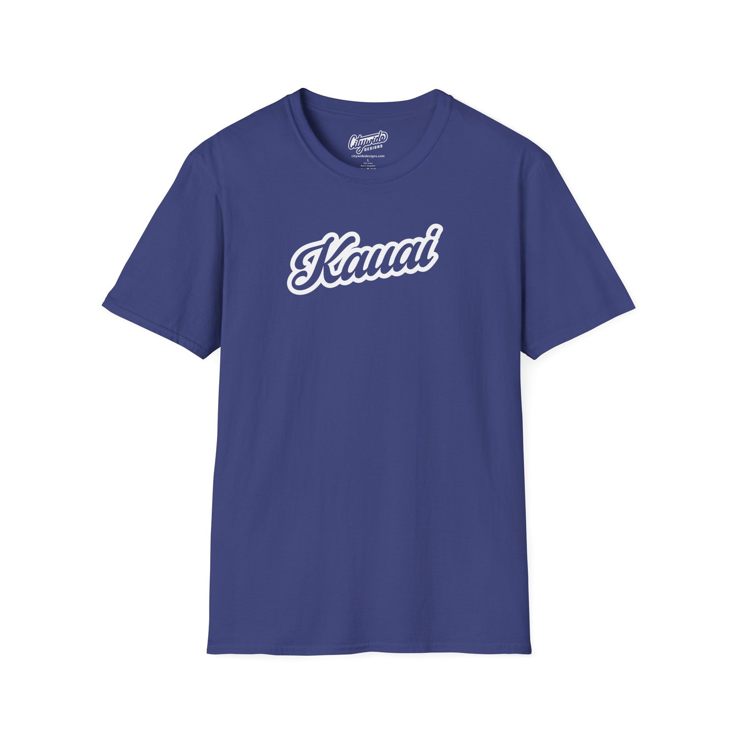 Kauai, HI Classic Script Text Stylish T-Shirt