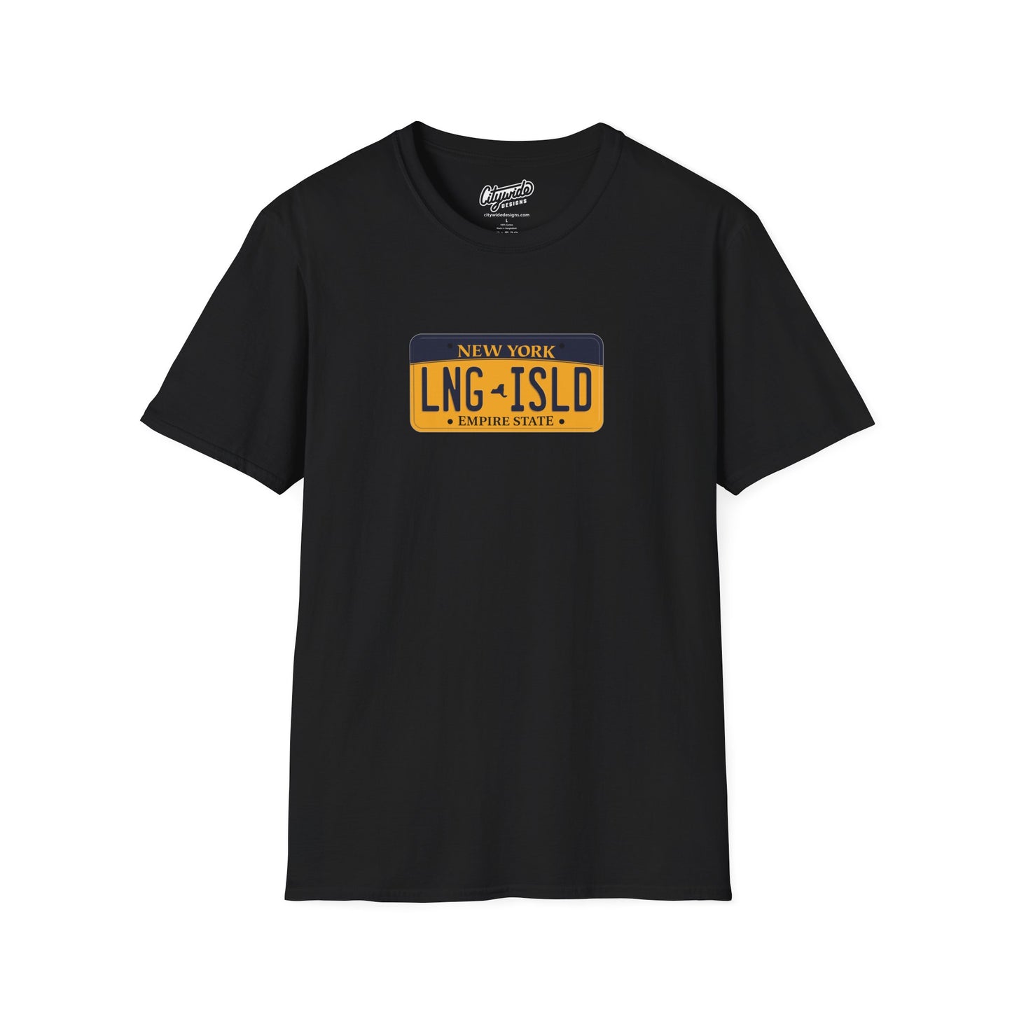 New York License Plate Graphic Tee with Lng Isld Text T-Shirt