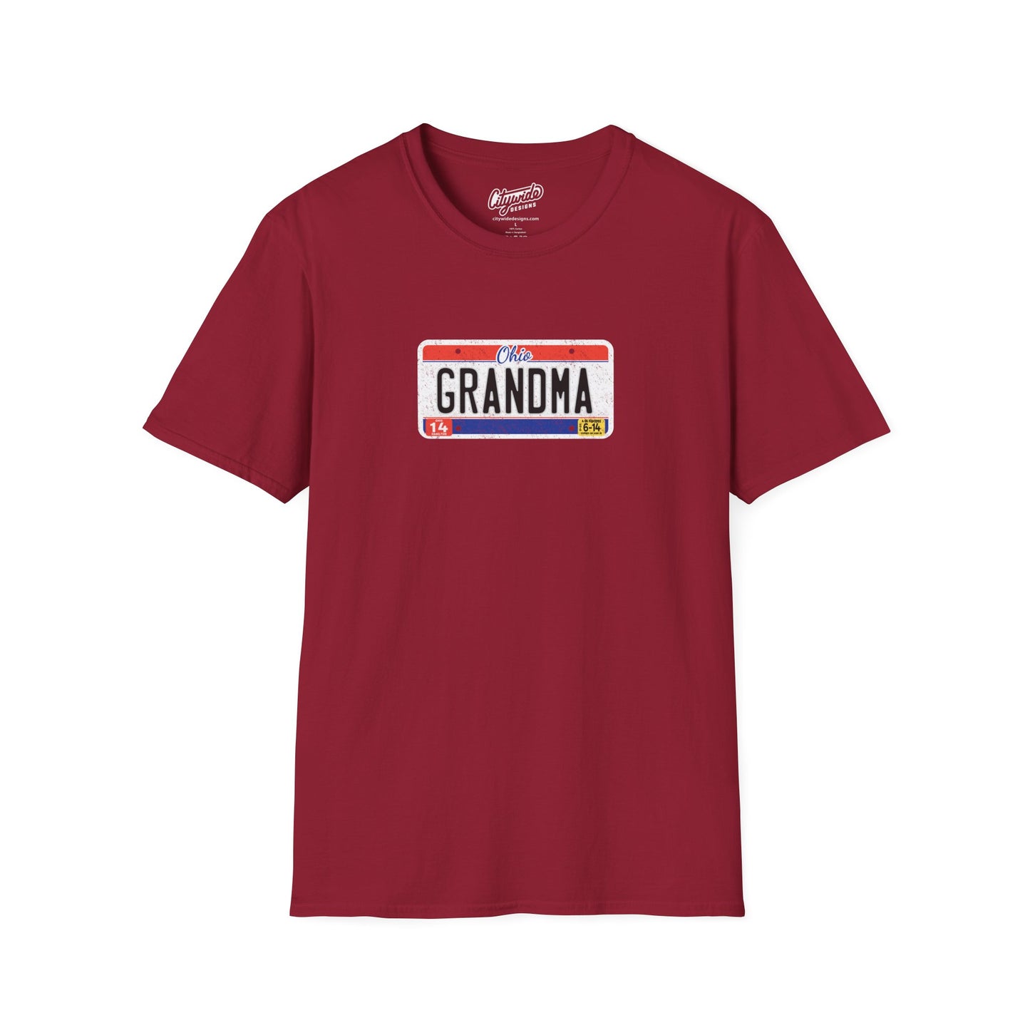 Ohio License Plate Grandma T-shirt Full Strength, Unisex T-Shirt