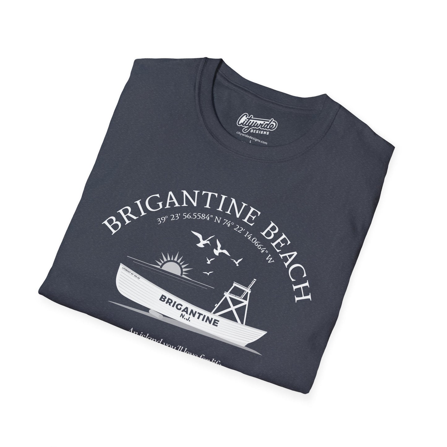 Brigantine, NJ, Beach Patrol Boat, An Island You'll Love For Life T-Shirt