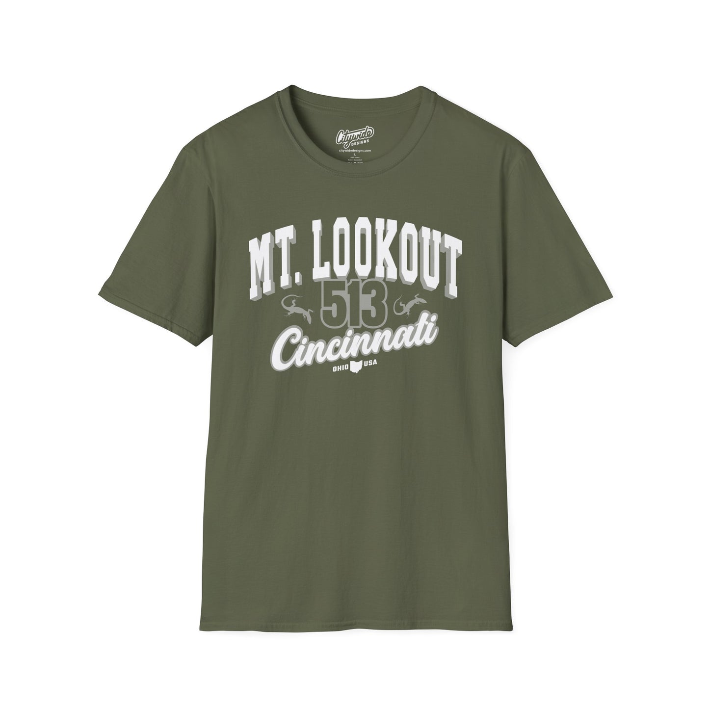 Mt. Lookout Cincinnati T-Shirt – 513, Lizards Neighborhood Tee