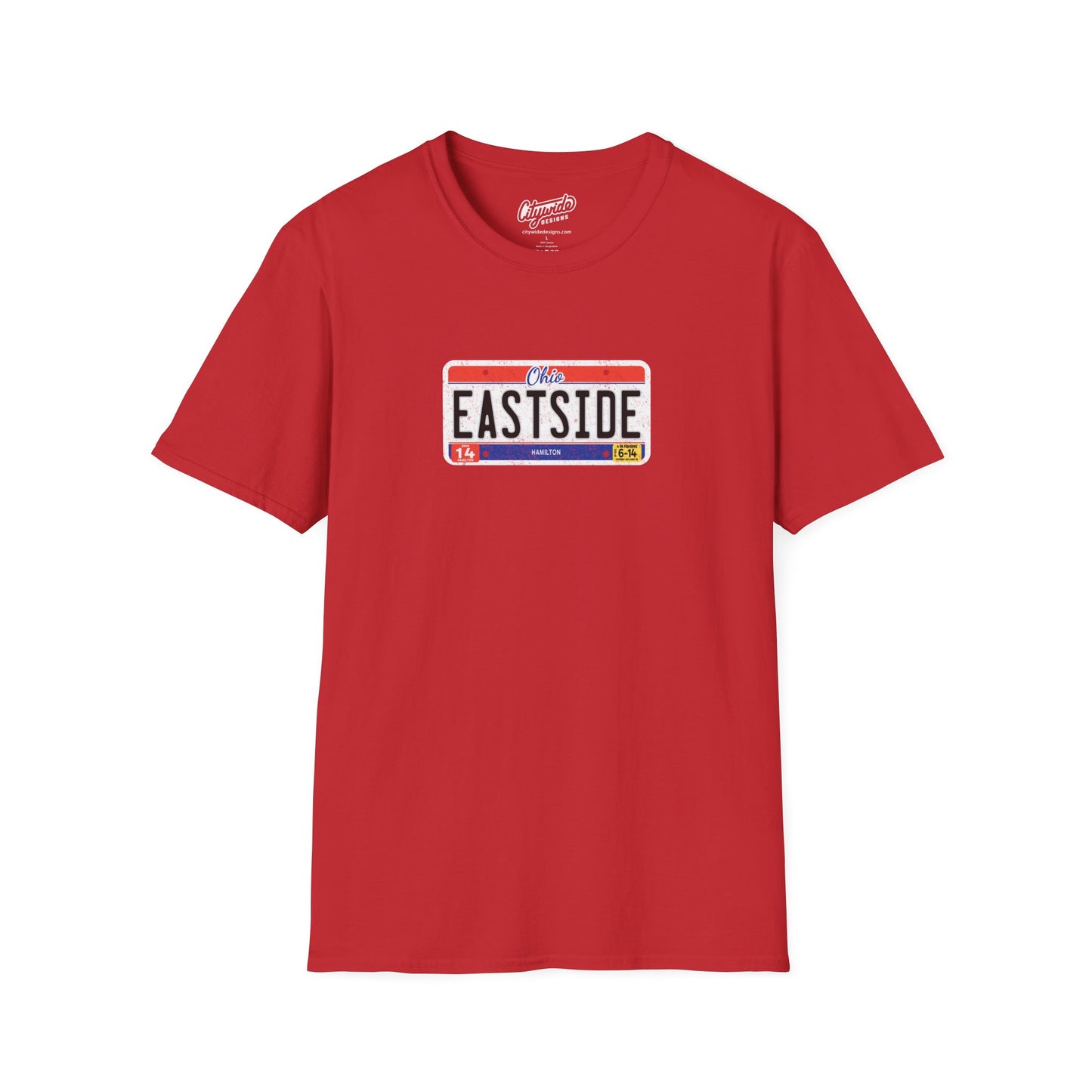 Ohio Personalized License Plate Graphic Tee with Football Text