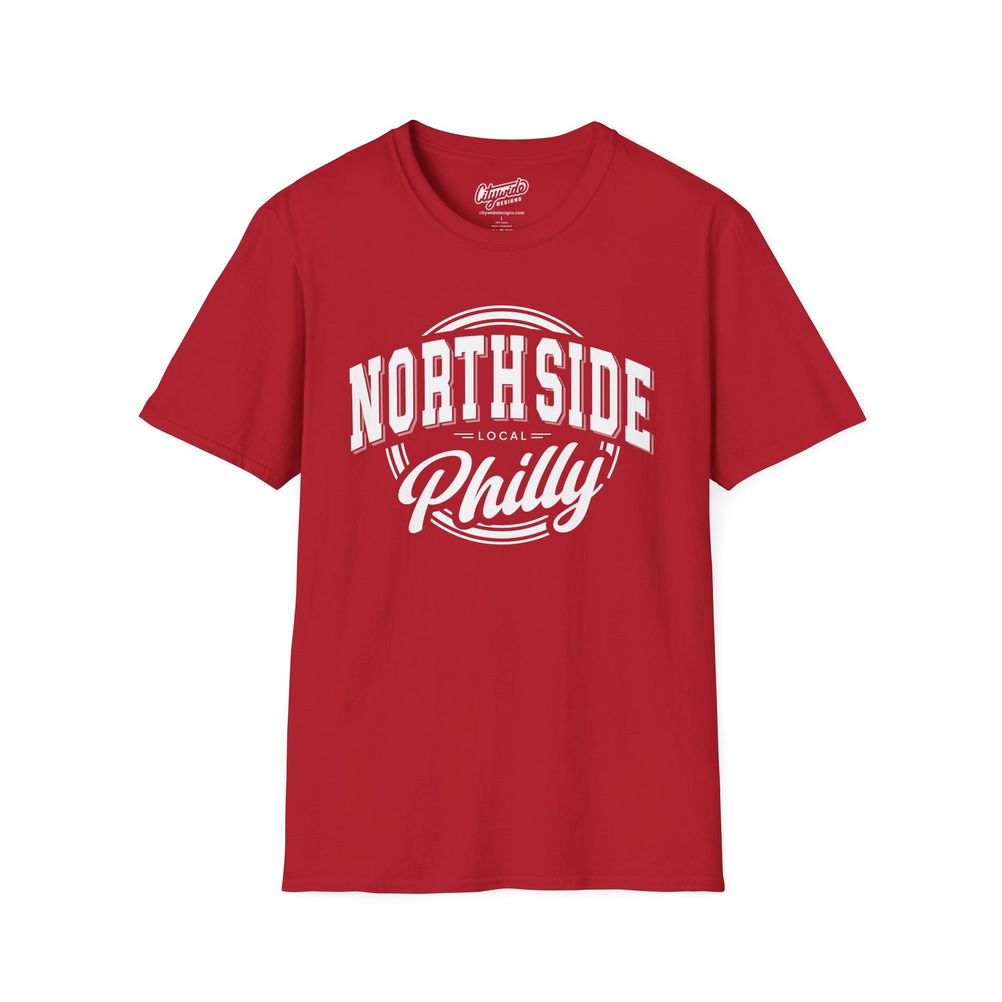 North Side Philly, Arched & Script Text, Philadelphia Graphic Tee