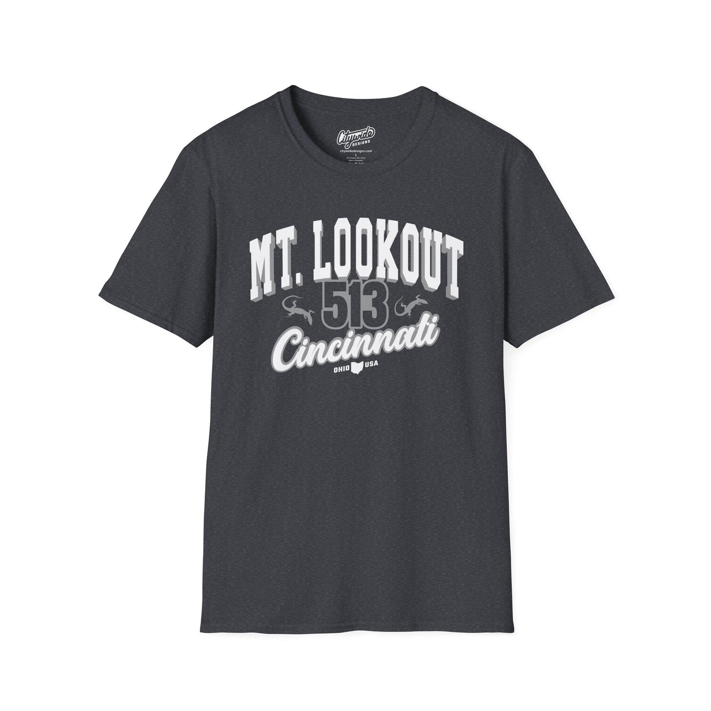 Mt. Lookout Cincinnati T-Shirt – 513, Lizards Neighborhood Tee