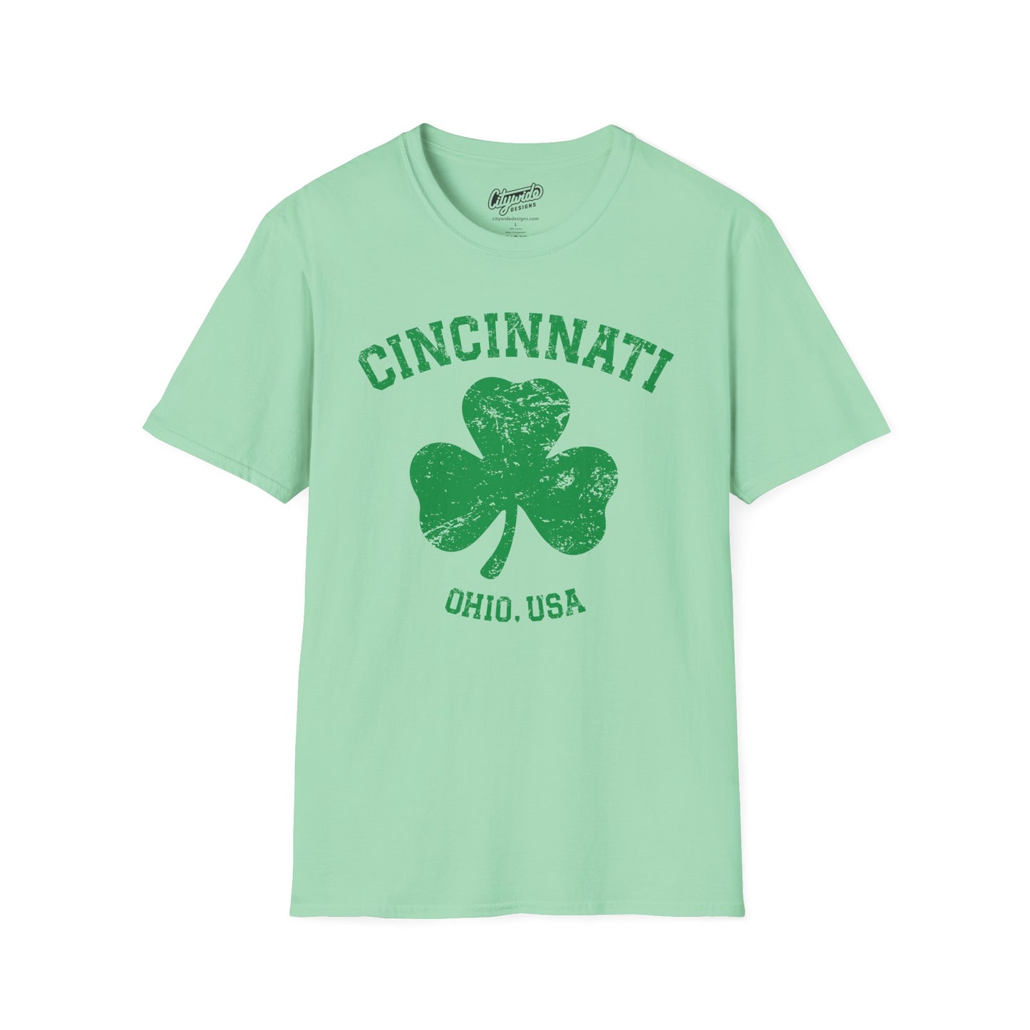 Cincinnati Shamrock T-Shirt, Great for St. Patricks Day!