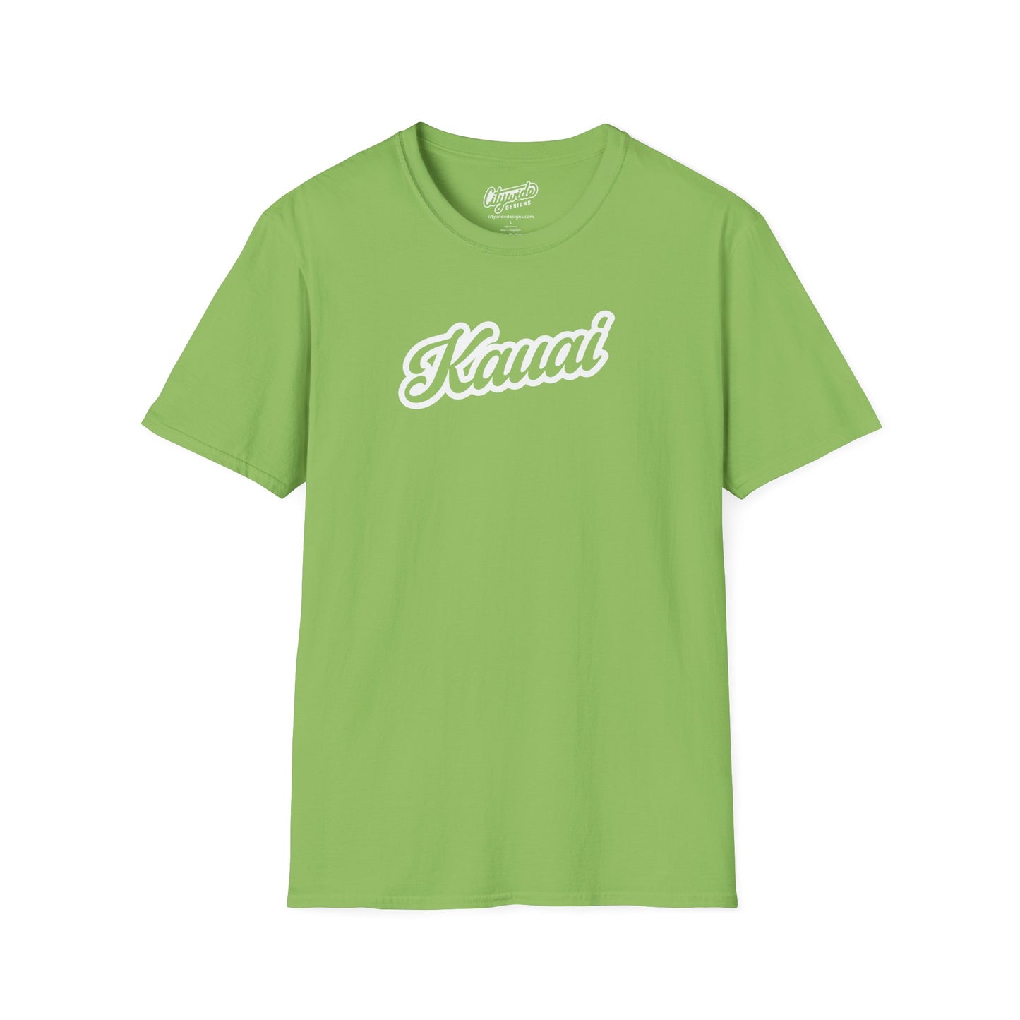 Kauai, HI Classic Script Text Stylish T-Shirt