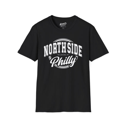 North Side Philly, Arched & Script Text, Philadelphia Graphic Tee
