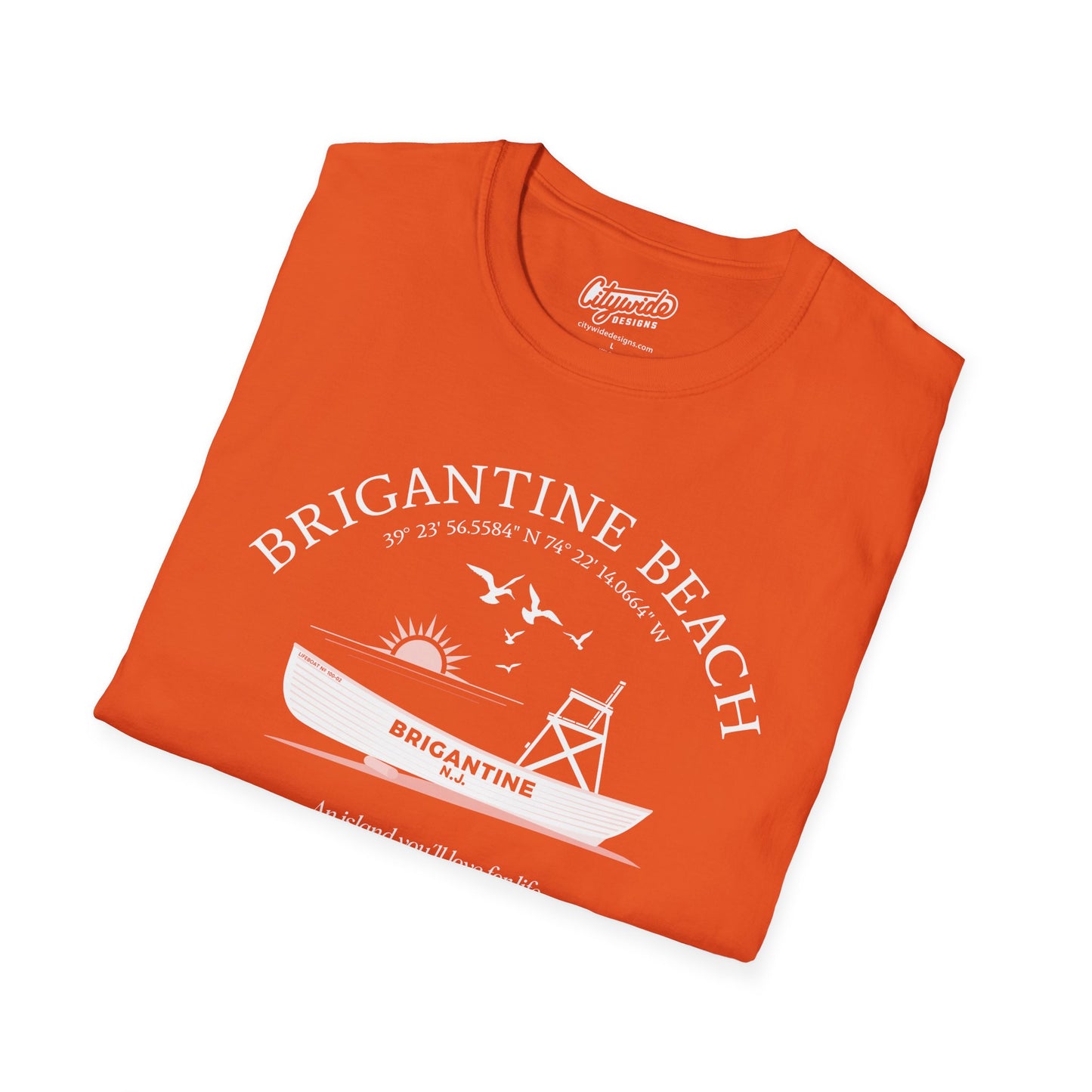 Brigantine, NJ, Beach Patrol Boat, An Island You'll Love For Life T-Shirt