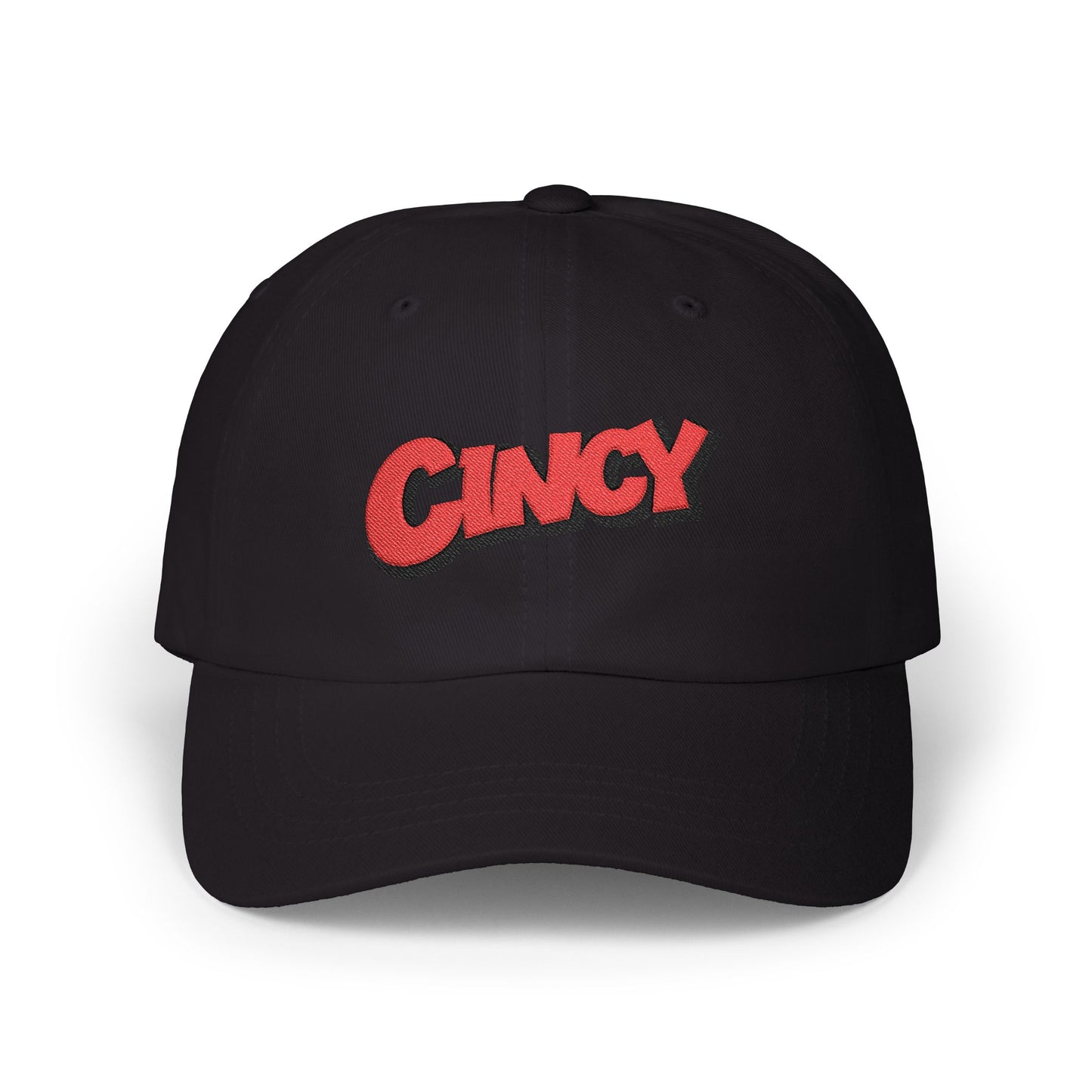 Cincy Jungle Pop Cap – Embroidered Script Baseball Hat (Cincinnati Fan)