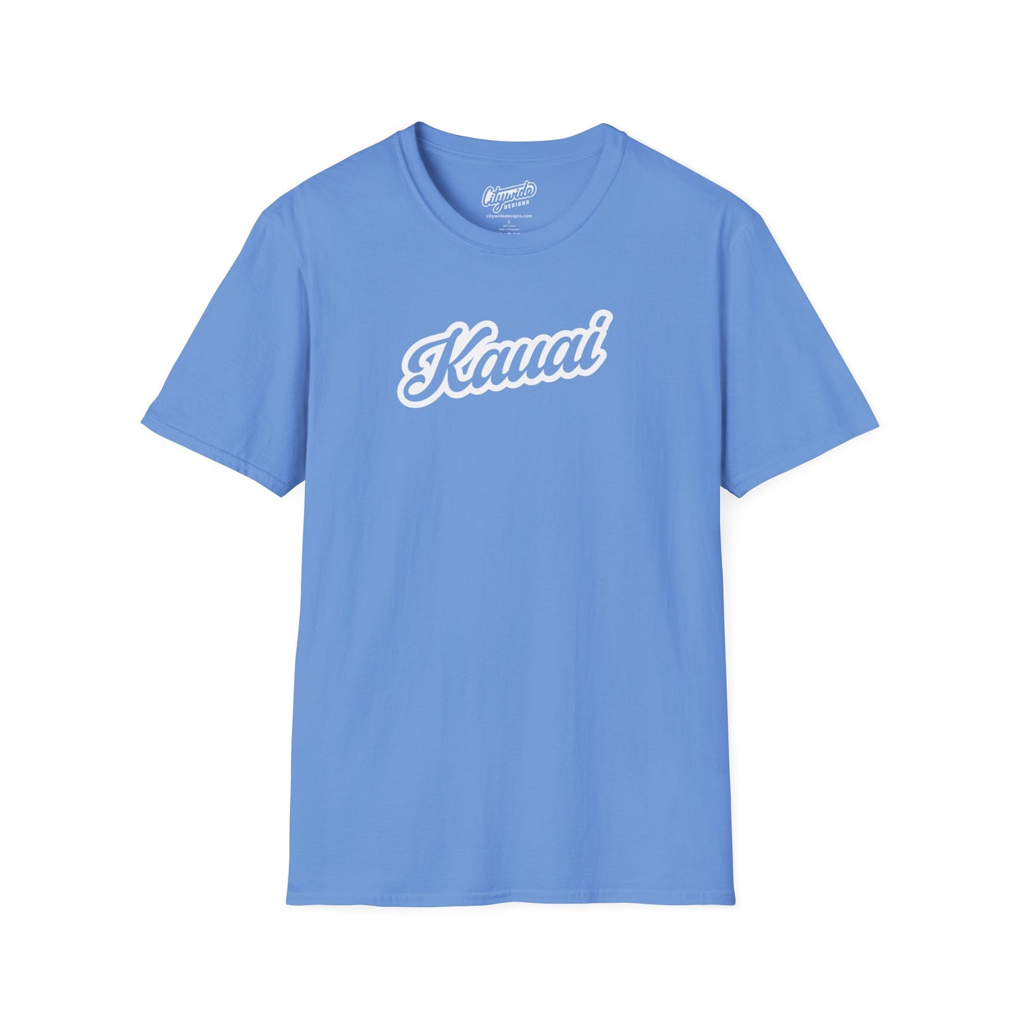 Kauai, HI Classic Script Text Stylish T-Shirt