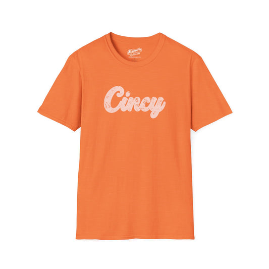 Cincy Script T-Shirt – Grunge, Bold Script Font Cincinnati Tee