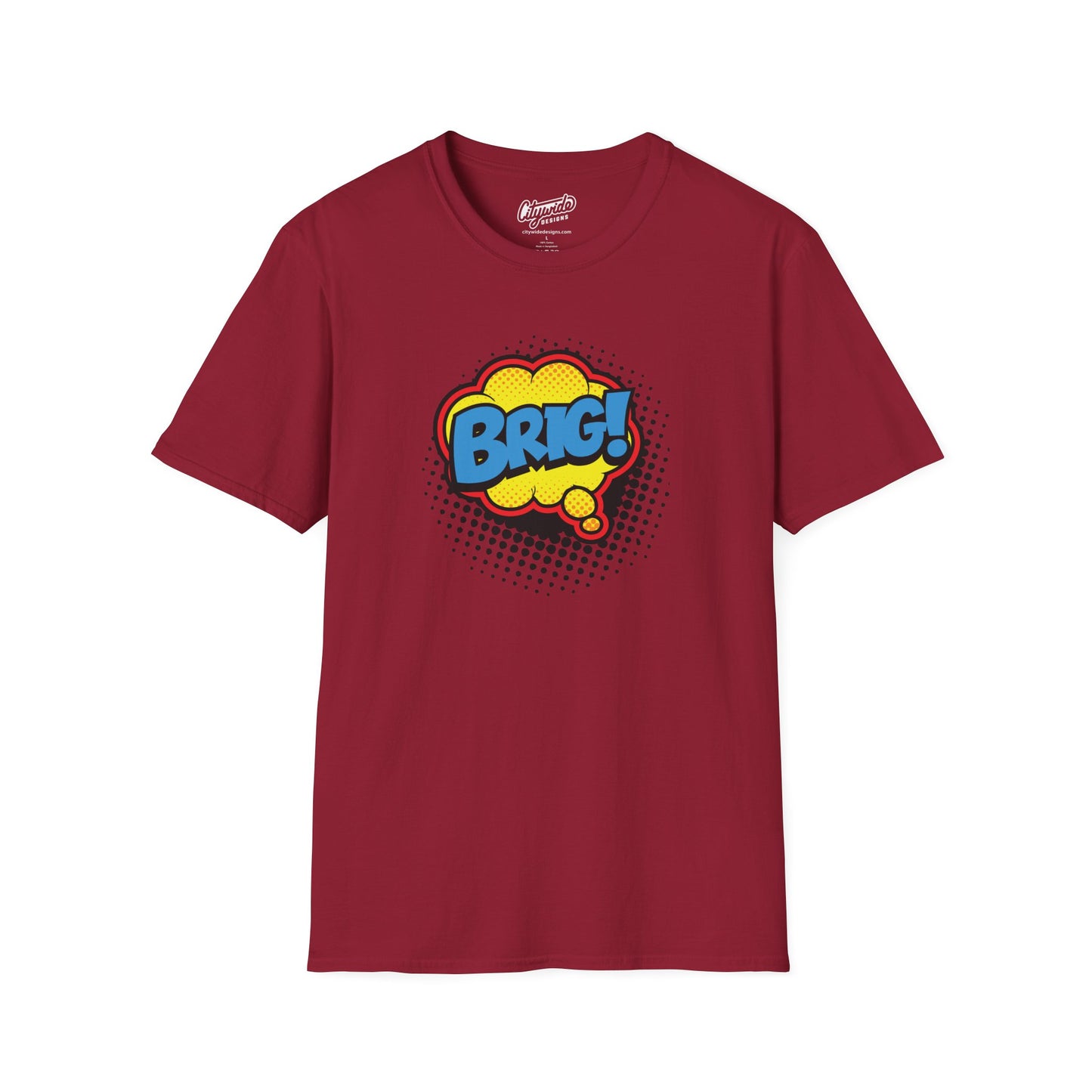 Brig in Pop Art Comic Word Bubble Graphic Tee with Halftone Dots