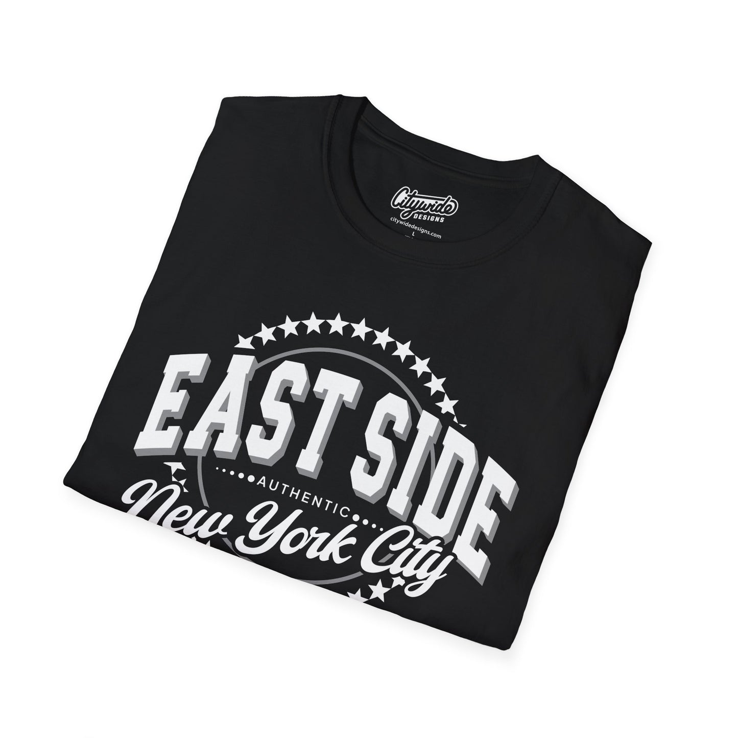 East Side, New York City Graphic Tee with Circle of Stars