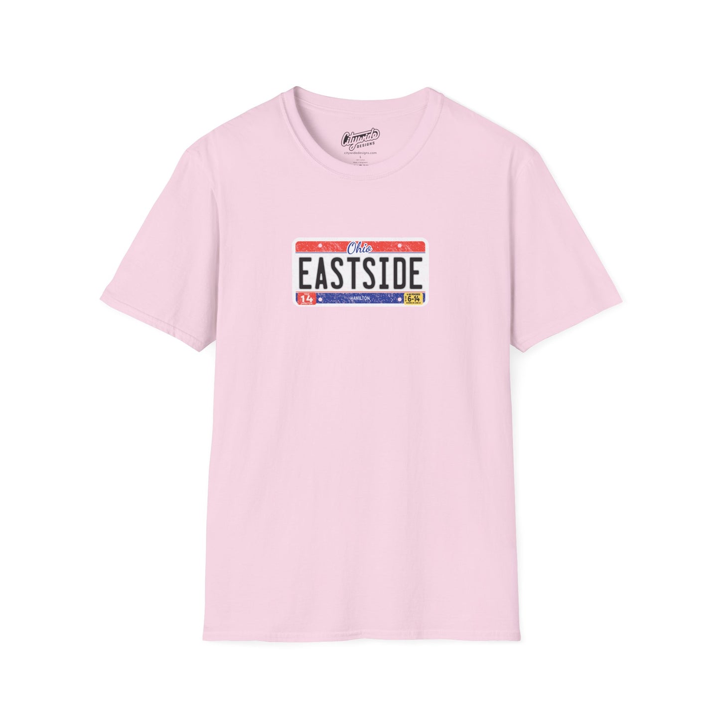 Ohio Personalized License Plate Graphic Tee with Football Text