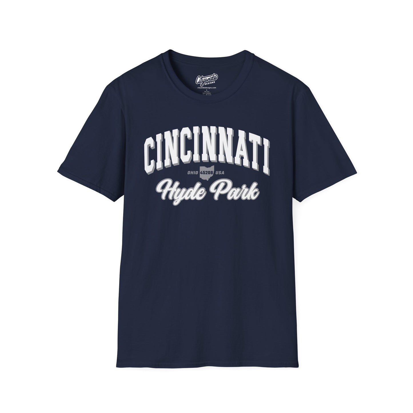 Hyde Park Script Tee – Cincinnati Varsity 45208 Ohio
