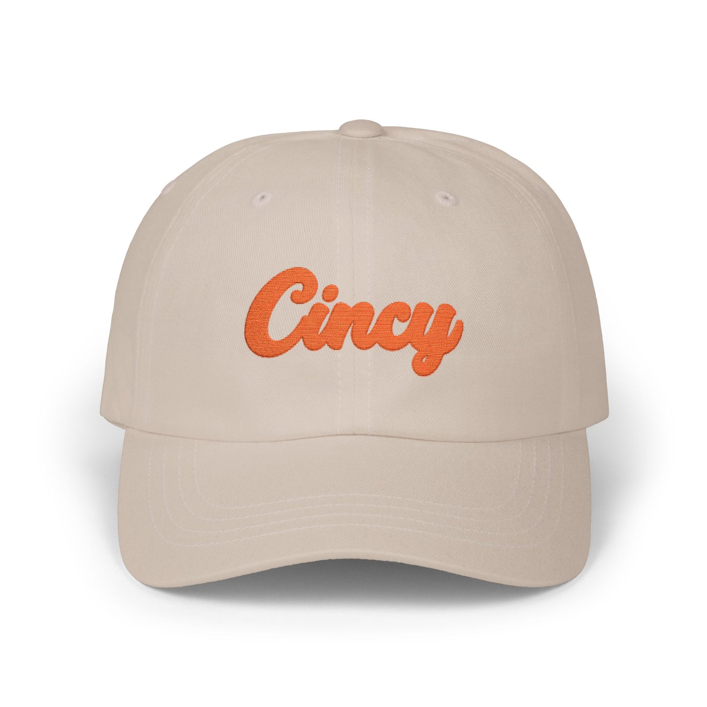 Cincy Dad Cap – Embroidered Script Baseball Hat (Cincinnati Fan)
