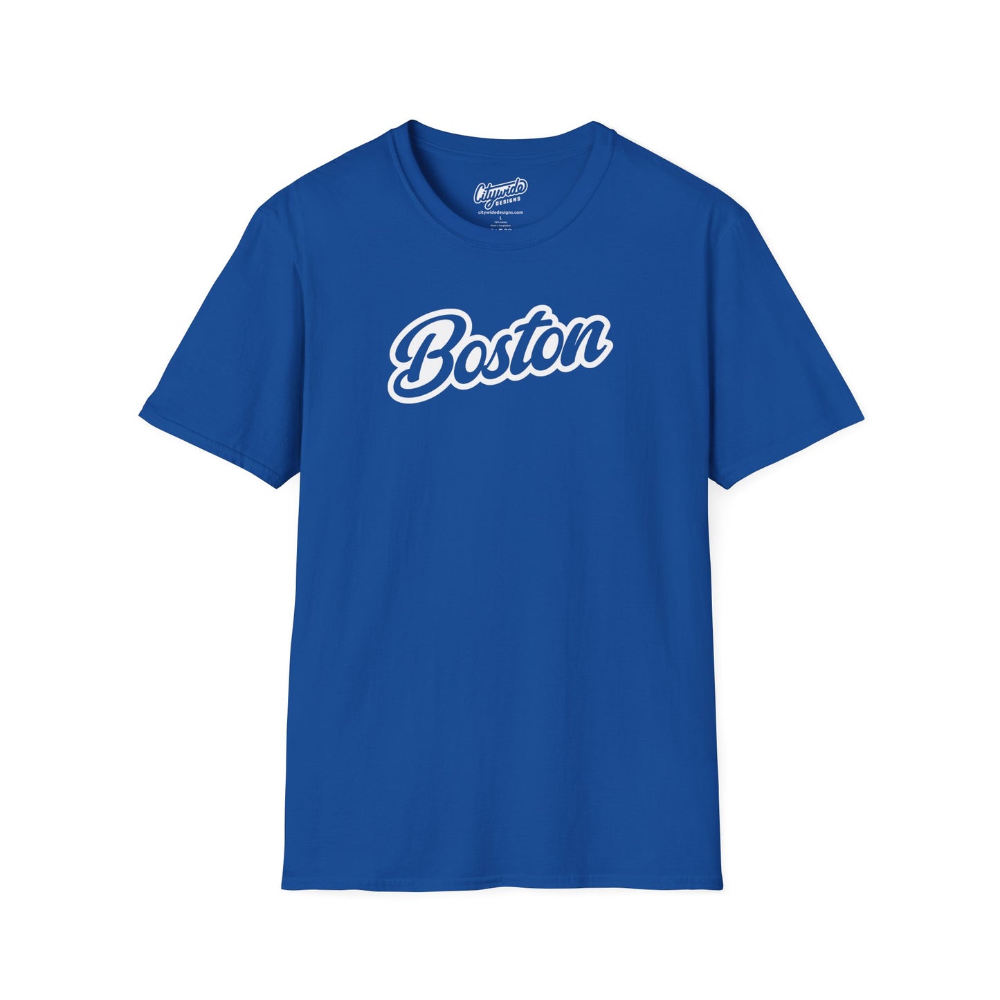 Boston, MA Classic Script Text Stylish T-Shirt