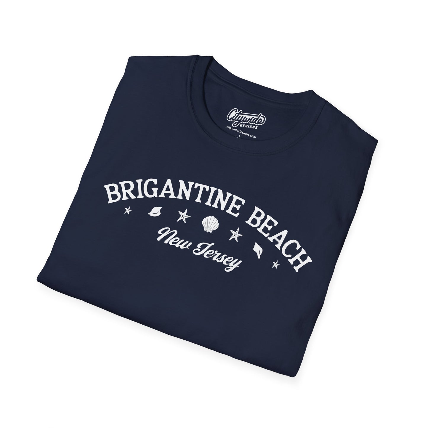 Brigantine Beach, New Jersey Shells And Stars On Arch T-Shirt
