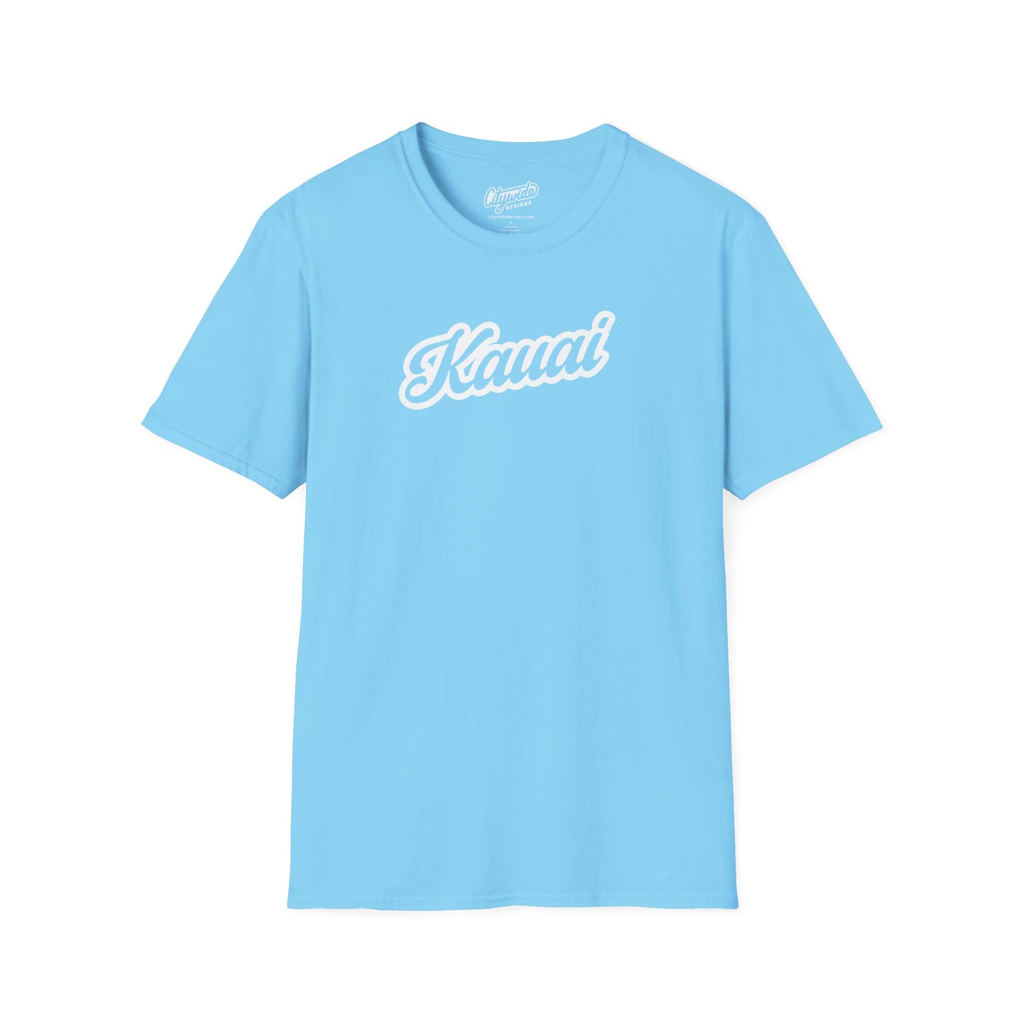 Kauai, HI Classic Script Text Stylish T-Shirt
