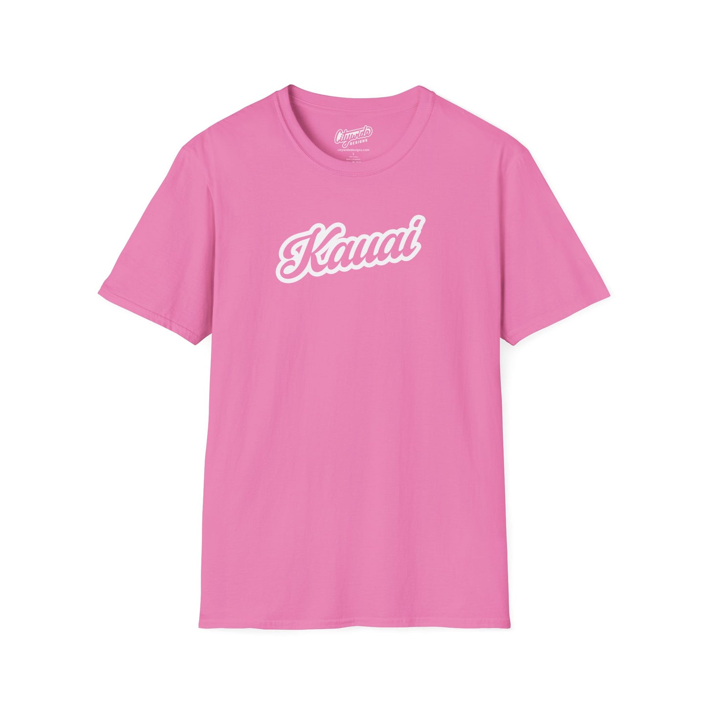 Kauai, HI Classic Script Text Stylish T-Shirt