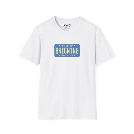 New Jersey Personalized License Plate Graphic Tee with Brigantine Text