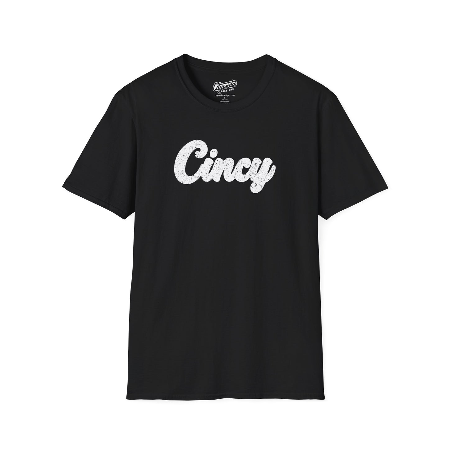 Cincy Grunge Look T-shirt - Retro, Weathered Look